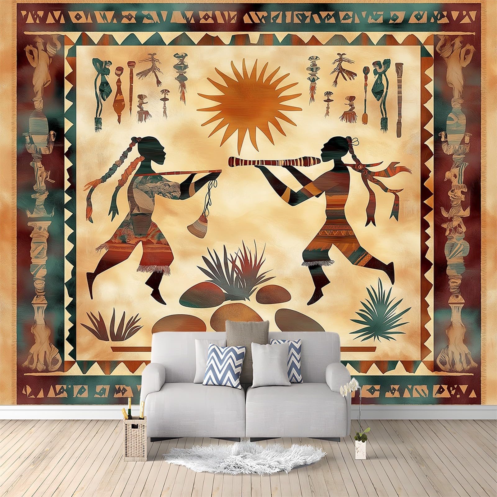 Tapetata-kultura tańca brązowy pomarańczowy 400 x 280 cm (szer. x wys.), Fototapety 3D Tapety Tapety Włóknina Dekoracja ścienna Nowoczesne Fototapety