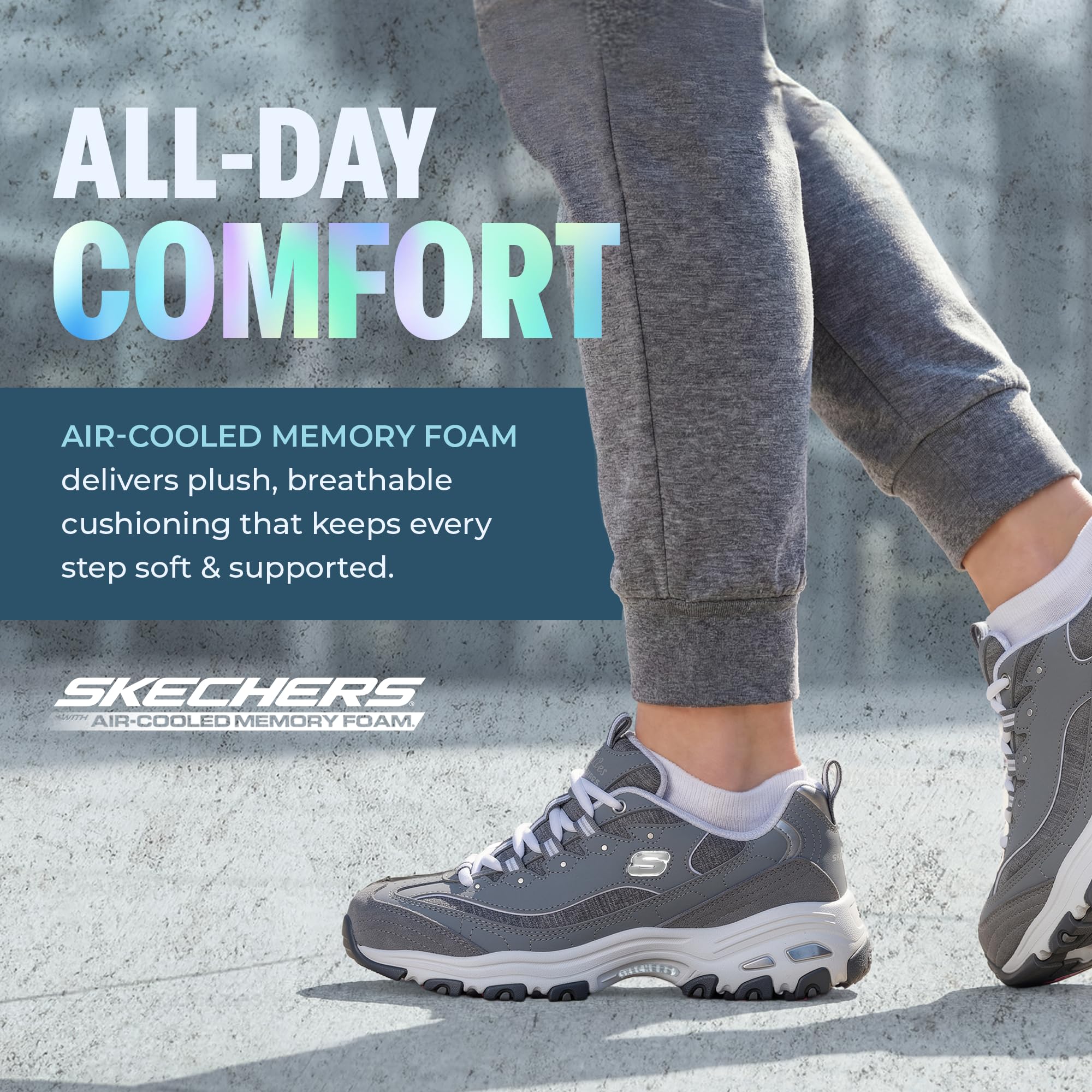 Skechers Sneakers Mujer D Lites Blanco