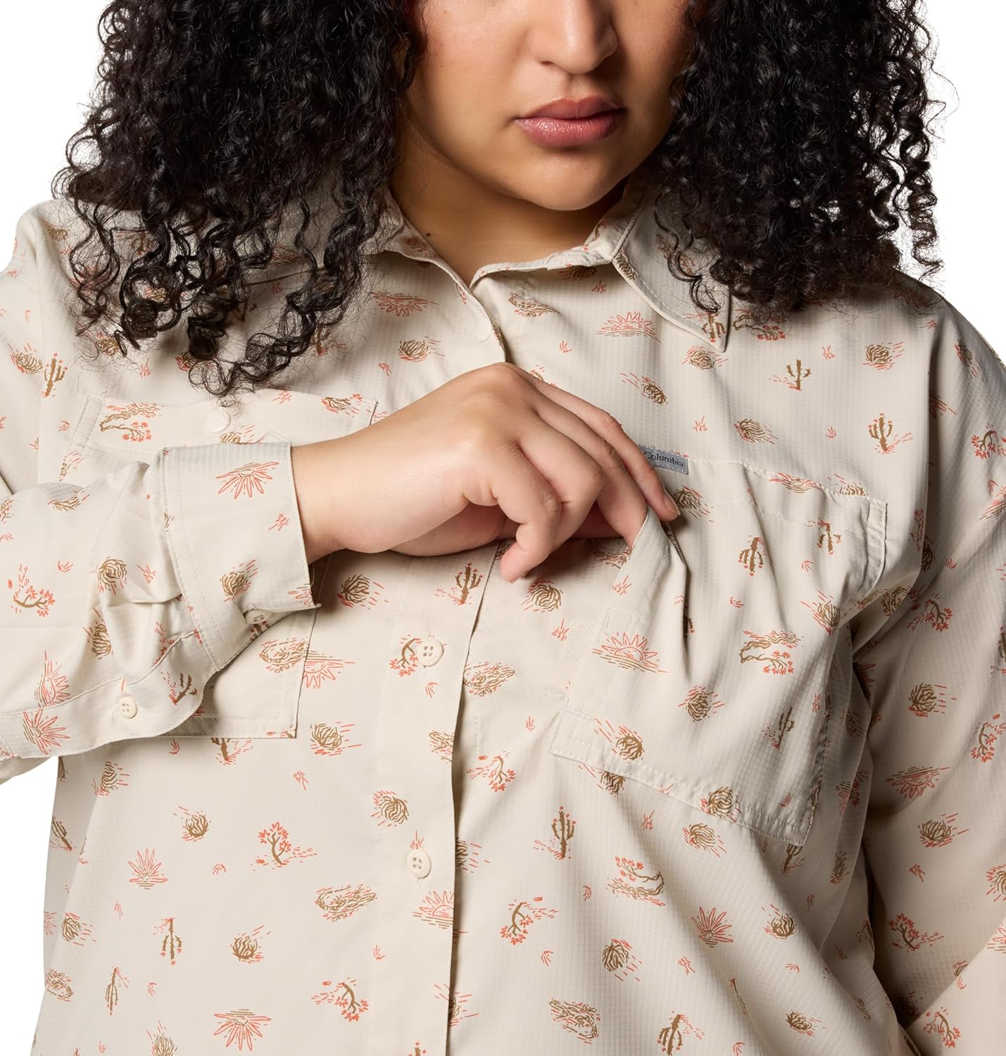 Columbia Womens Silver Ridge Utility Patterned Long Sleeve Shirt - Image 5