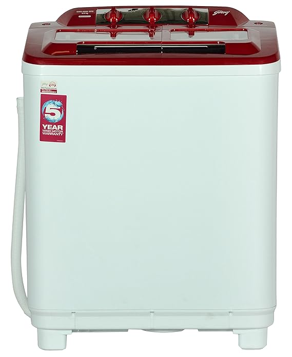 Godrej SAWM GWS-6502 PPC Semi-automatic Top-loading Washing Machine (6.5 Kg, RED)