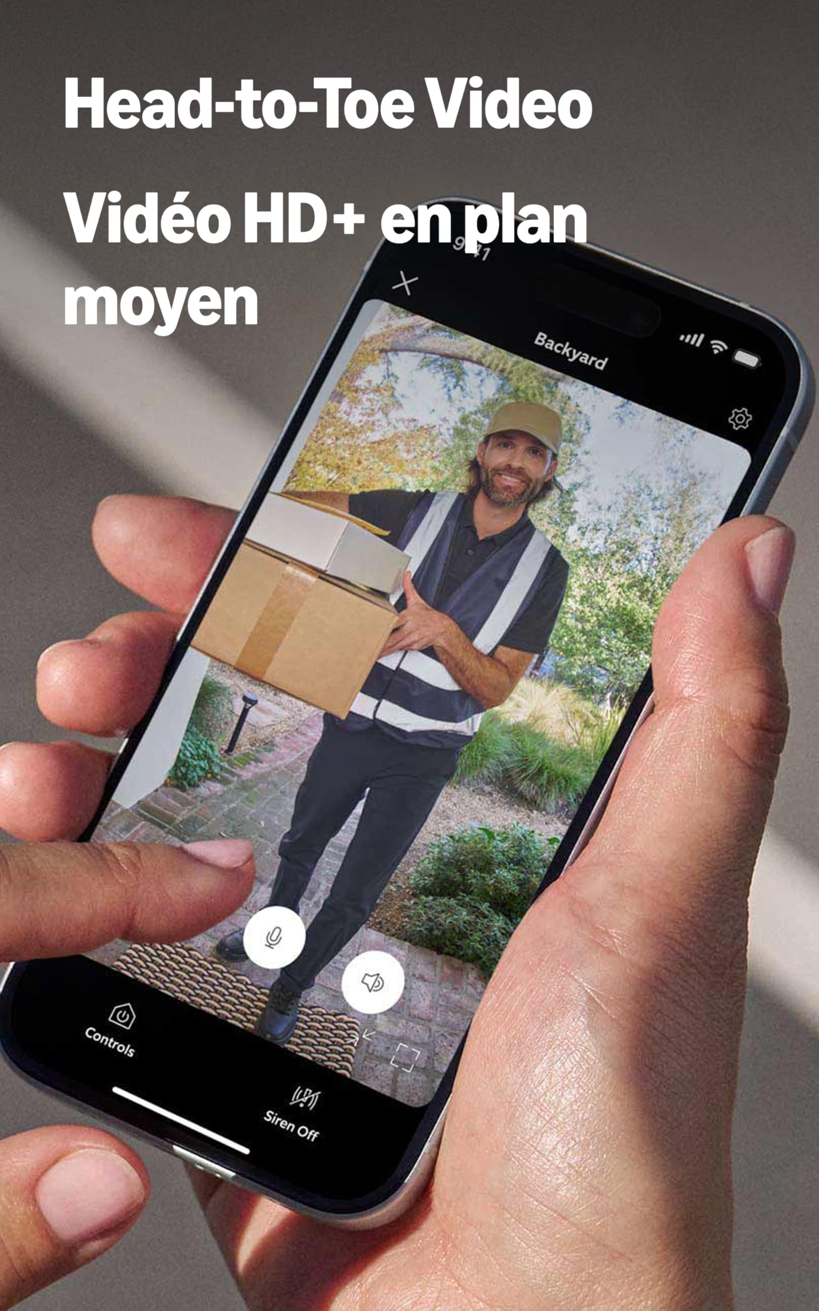 Ring Ring Battery Doorbell — Head-to-Toe Video, Live View with Two-Way Talk, and Motion Detection & Alerts, Satin Nickel in use