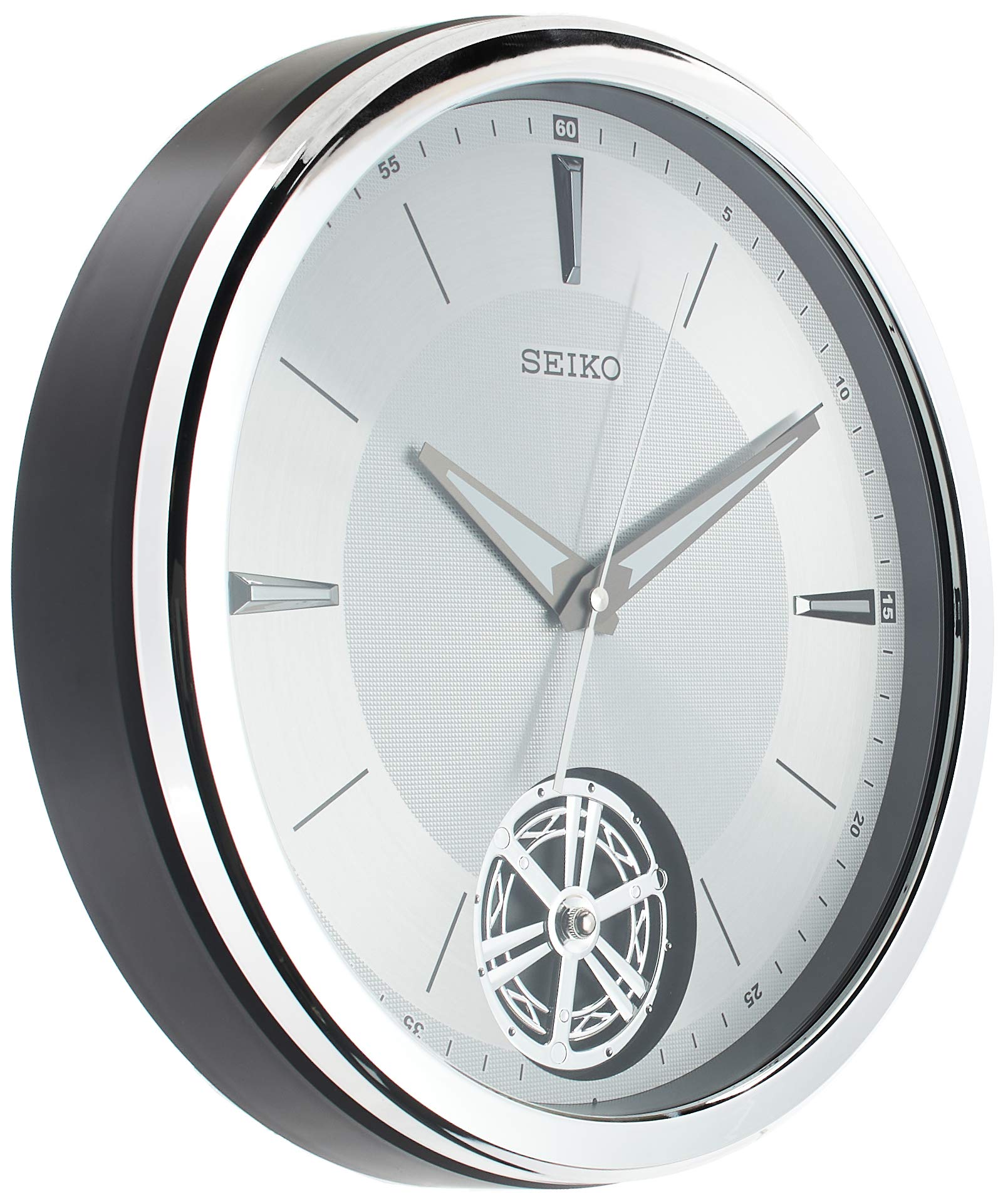 ساعة حائط بندول Seiko Heritage فضي QXC240SLS