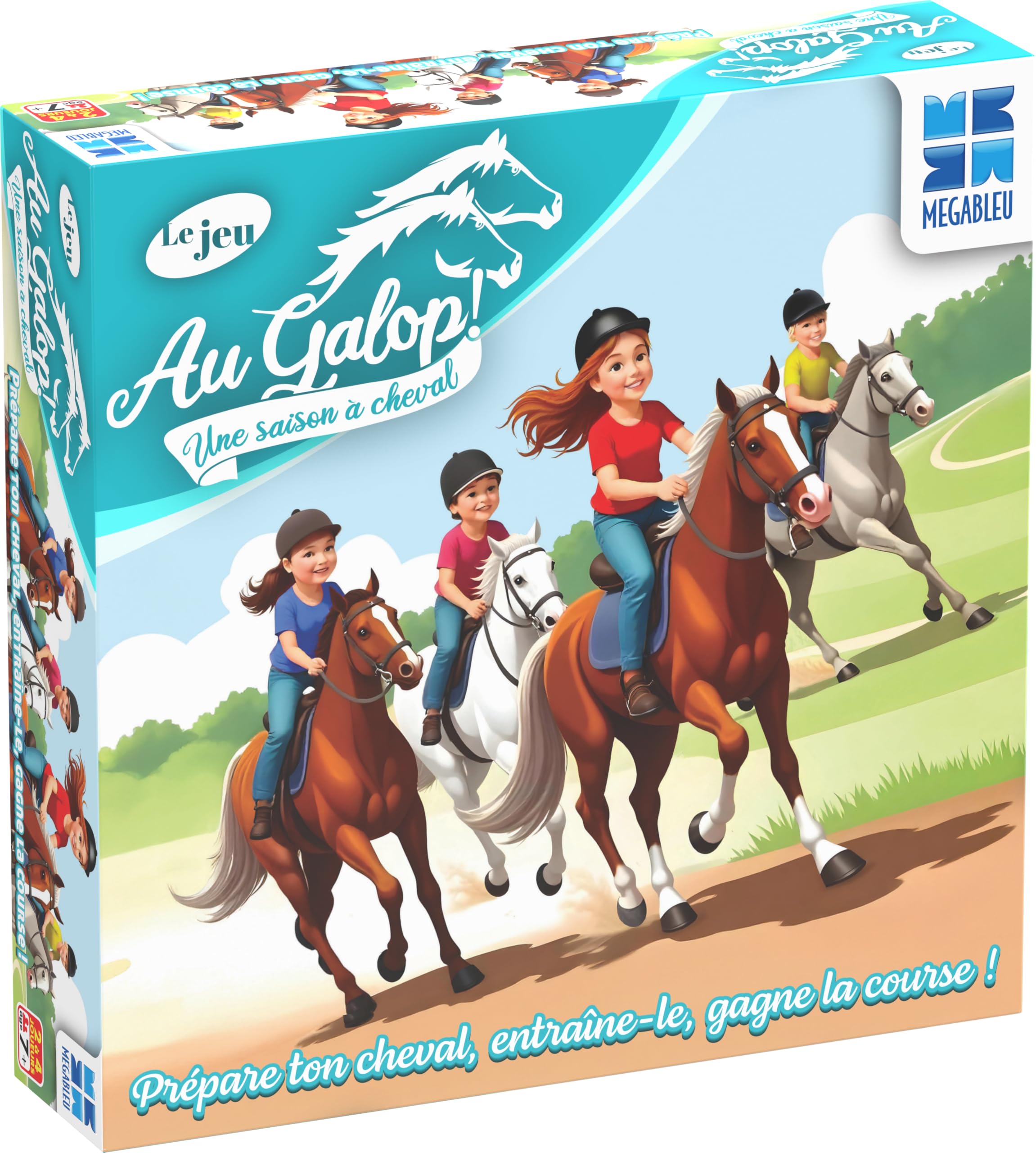 Au Gallop - Gioco da tavolo - MEGABLEU - Prepara il tuo cavallo, addestralo, vinci la gara!