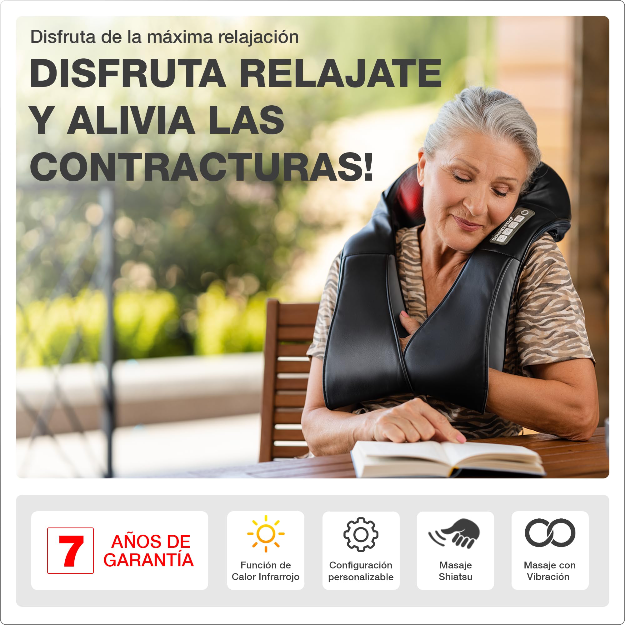 Donnerberg® Masajeador Cervical y Espalda Inalámbrico| Regalo Original |Masajeador de Cuello | 7 Años de Garantía ✓ |Calidad Alemana |Tratamiento cervical