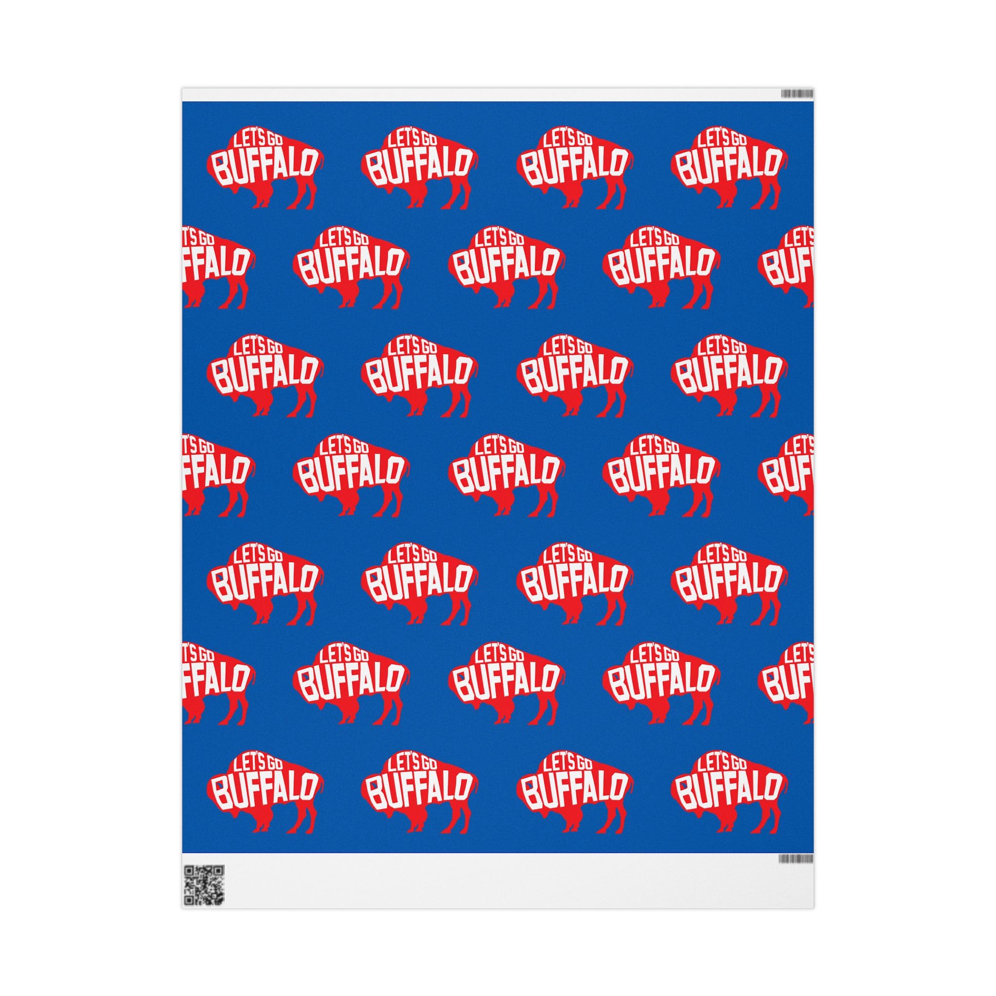 LET'S GO BUFFALO NY sports fan mafia throwback 716 matte finish gift wrap WRAPPING PAPER 30