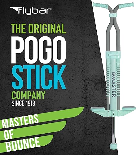 Miniatura 9 de Flybar Master Pogo Stick - Palo para niños de 9 años, de 80 a 160 libras, asas de fácil agarre, clavijas antideslizantes, juguetes al aire libre