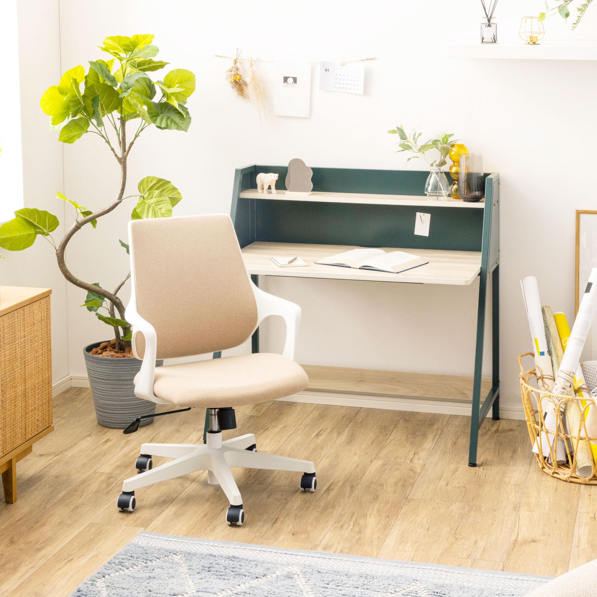 Amazon | Lapifeli（ラピフェリ） コンパクトデスク ライナ 幅100cm 棚