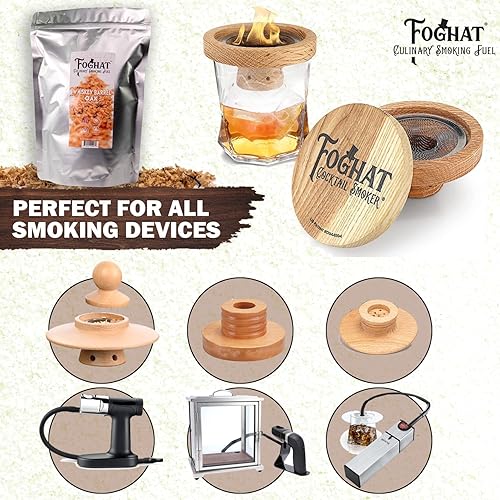 Miniatura 5 de Virutas de madera  Virutas de roble de barril de whisky de 100 onzas para ahumador, bourbon y bebida, todo natural, chips de madera culinaria para