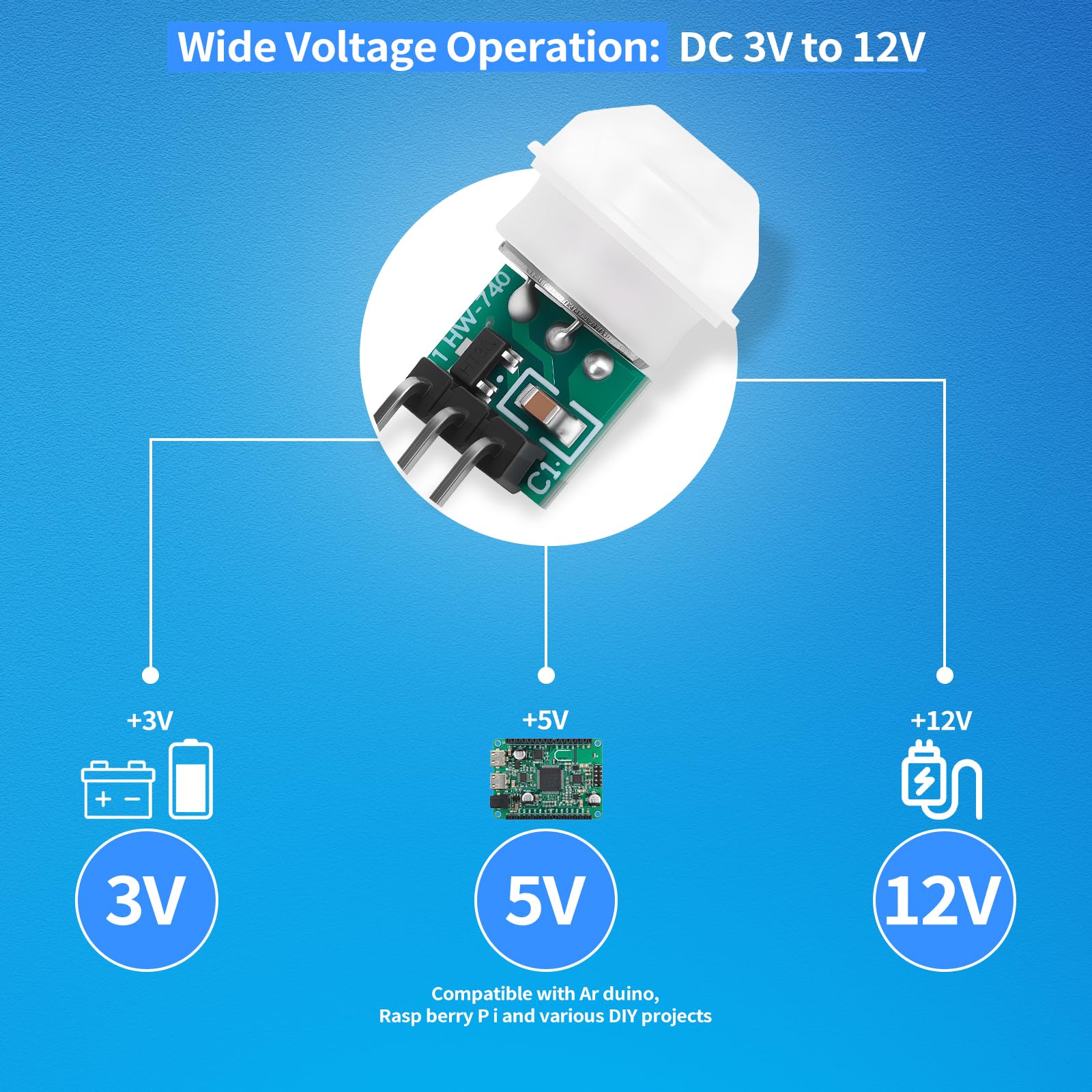 10Pcs Pir Sensor AM312 Mini Pir Motion Sensor Module Body Sensors Manual Motion Infrared IR Detector for AR duino