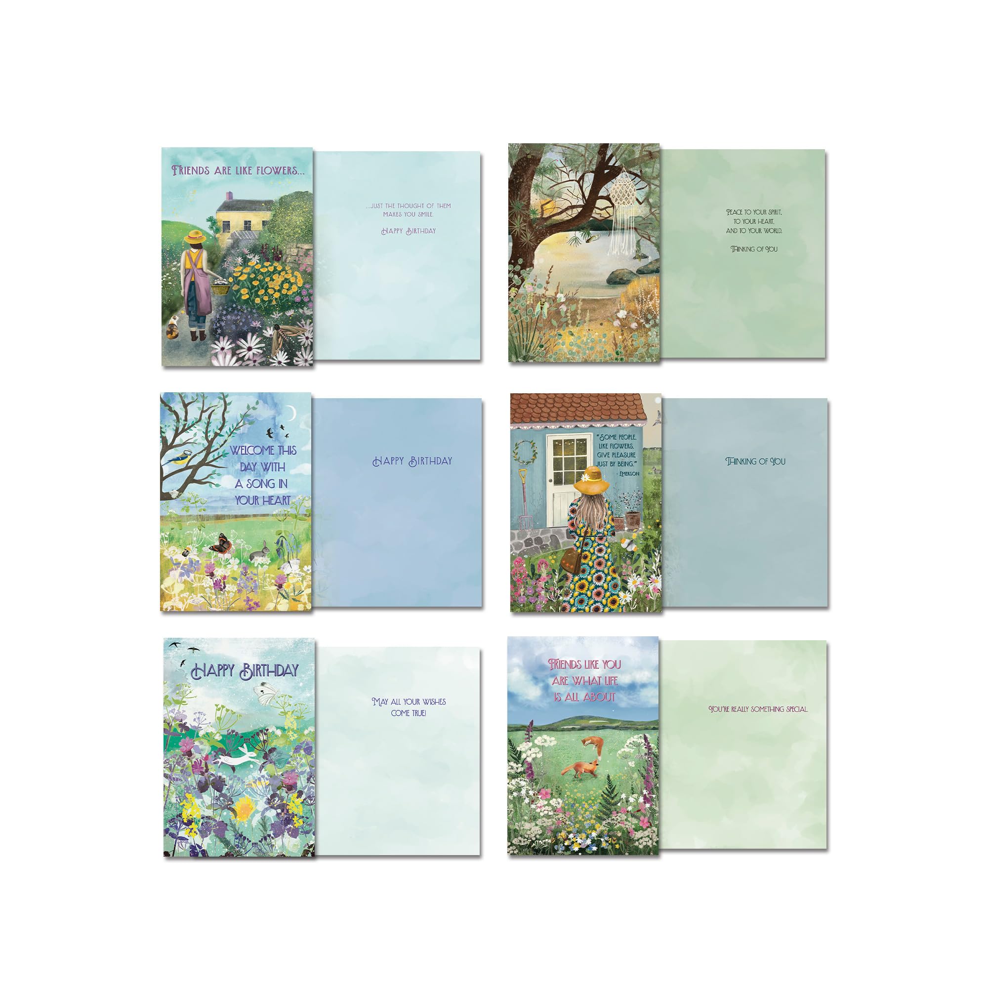 Leanin' Tree, The English Countryside, tarjetas en blanco y sobres, caja surtida de tarjetas de felicitación, tarjetas surtidas, caja de tarjetas (20 tarjetas, 22 sobres)