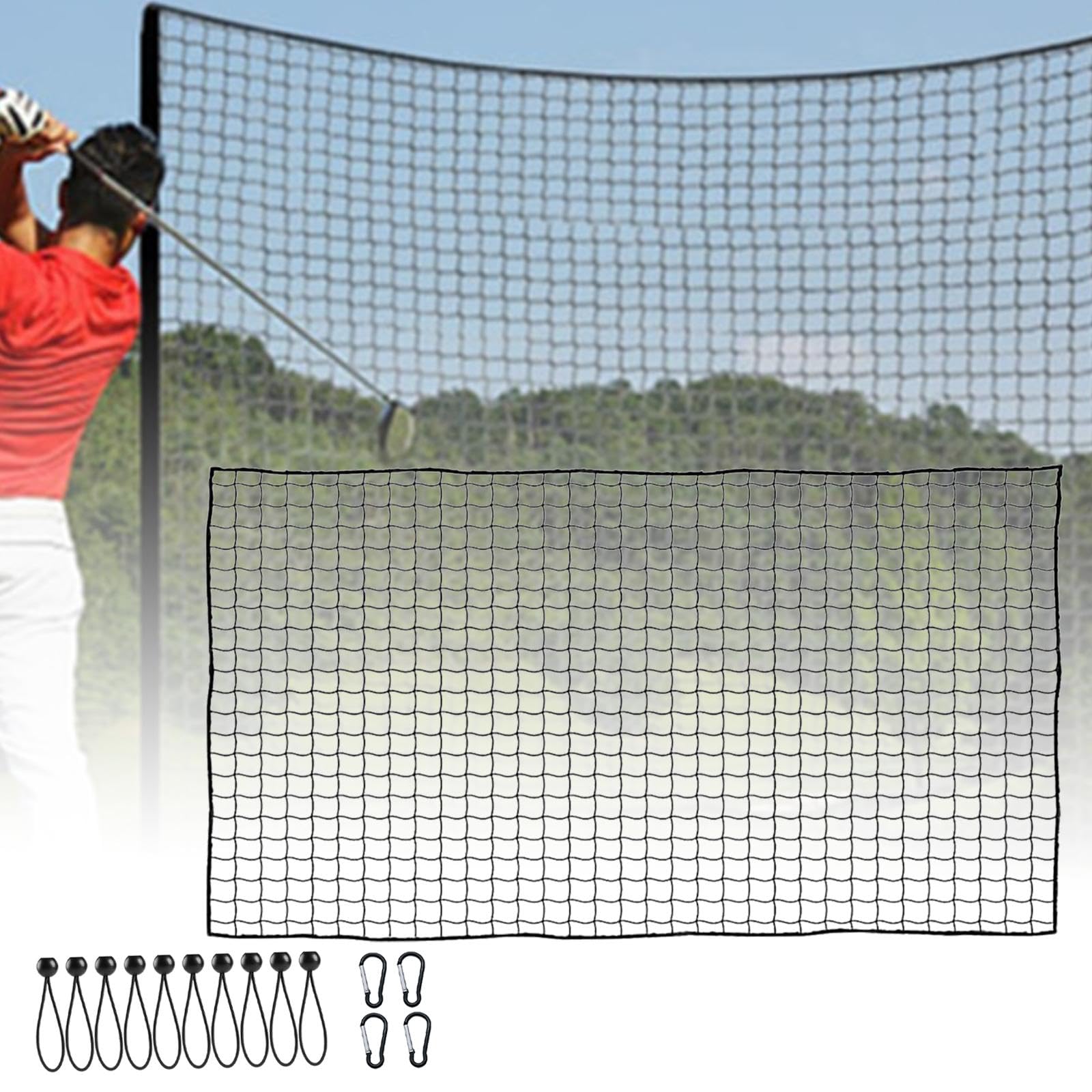 Filet D'entraînement de Golf, Filet de Frappe pour Balles de Golf, Filet de Sport pour Intérieur et Extérieur, Jardin