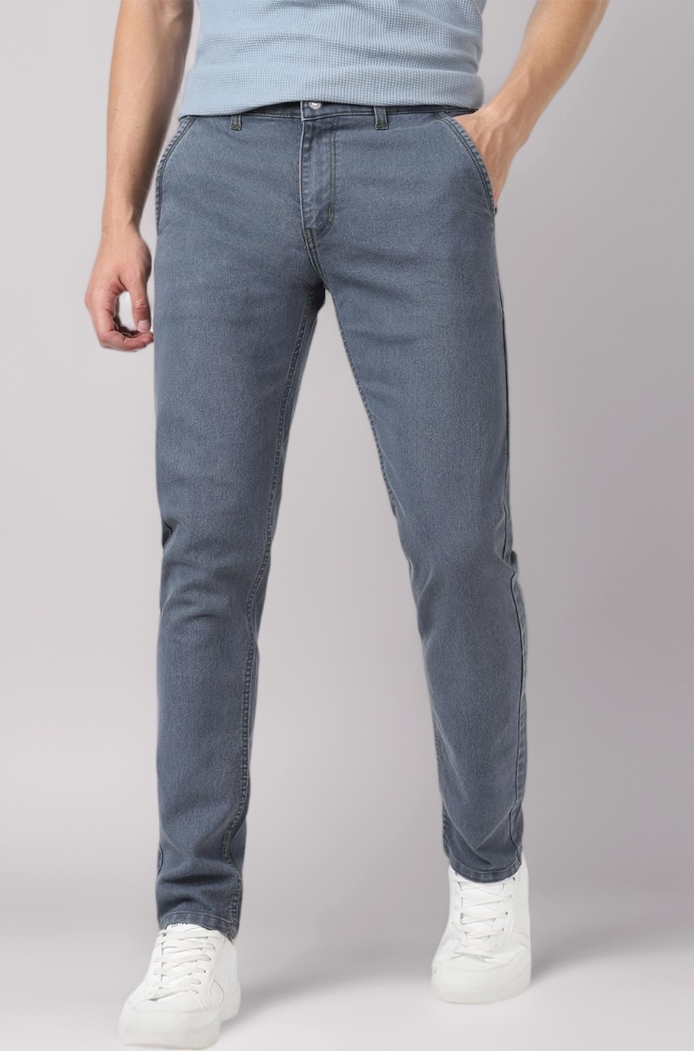 Urbano Fashion Men's Slim Fit Black Stretch Jeans