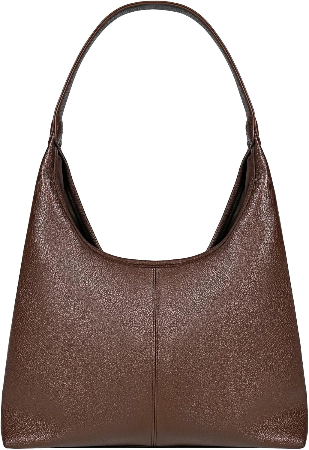 Hobo Bag for Women, Coffee Brown Soft Vegan Leather Slouchy Shoulder Bag with Matching Zip Pouch | Magnetic Snap, Matching Zip Pouch, Built-In Key Leash, 2 Slip+1 Zip Pocket, Soft Vegan Leather, Slouchy Hobo