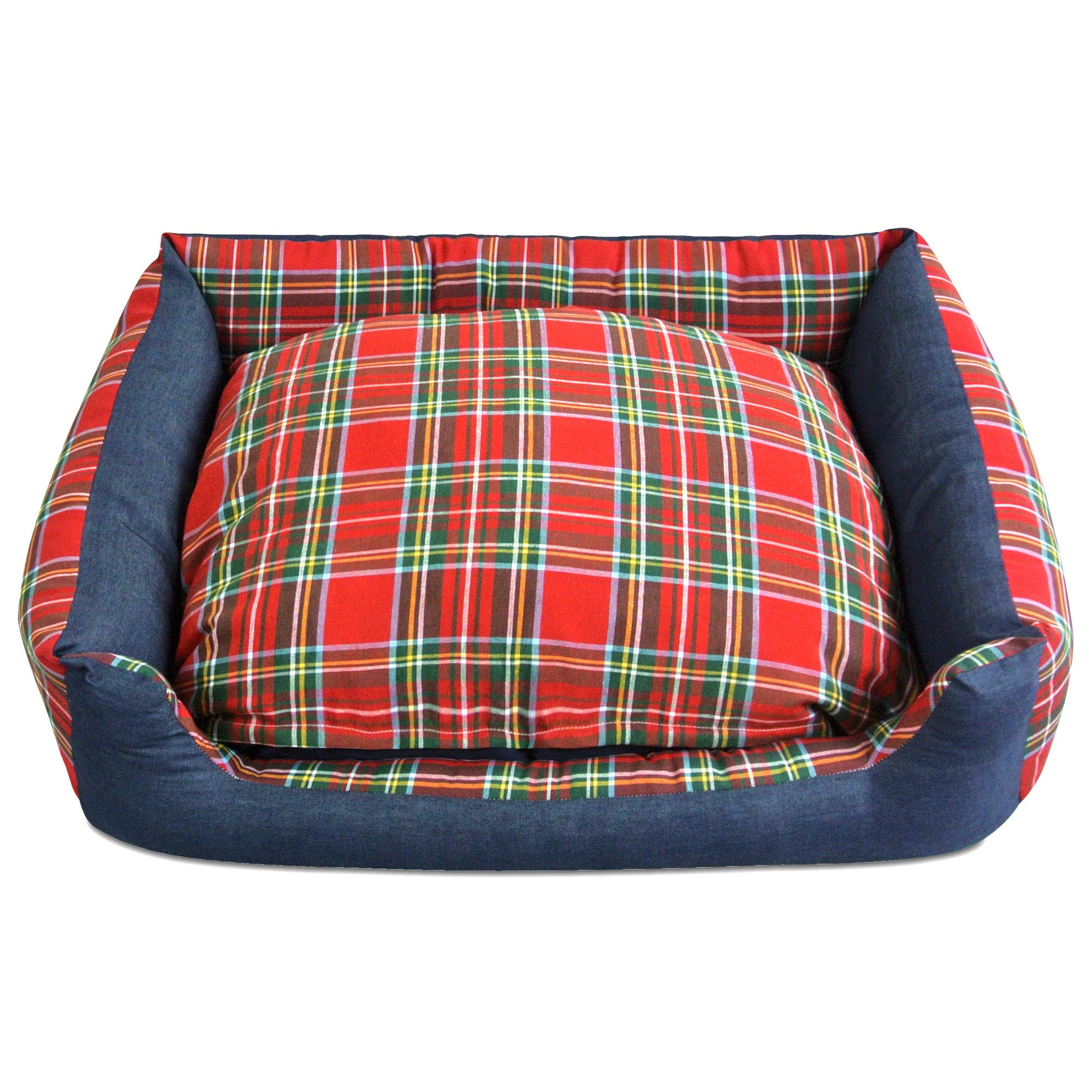 Baldiflex - Cuccioletti, Materassino Cuccia Letto Cuscino Morbida per Cane e Gatto Skipper con Cuscino in Memory Foam, 70x50cm
