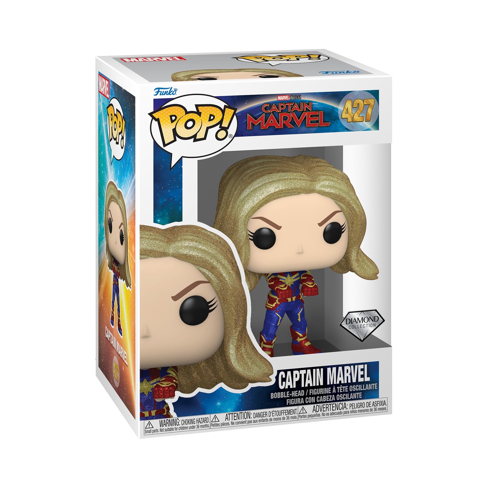 Amazon.com: Funko Pop! Pop and Tee: Marvel - Captain Marvel