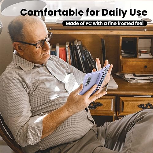 Miniatura 4 de ZCDAYE Funda para Samsung Galaxy Z Fold 5, Samsung Galaxy Z Fold 5 con soporte para bolígrafo, protección de bisagra, funda protectora de cuerpo