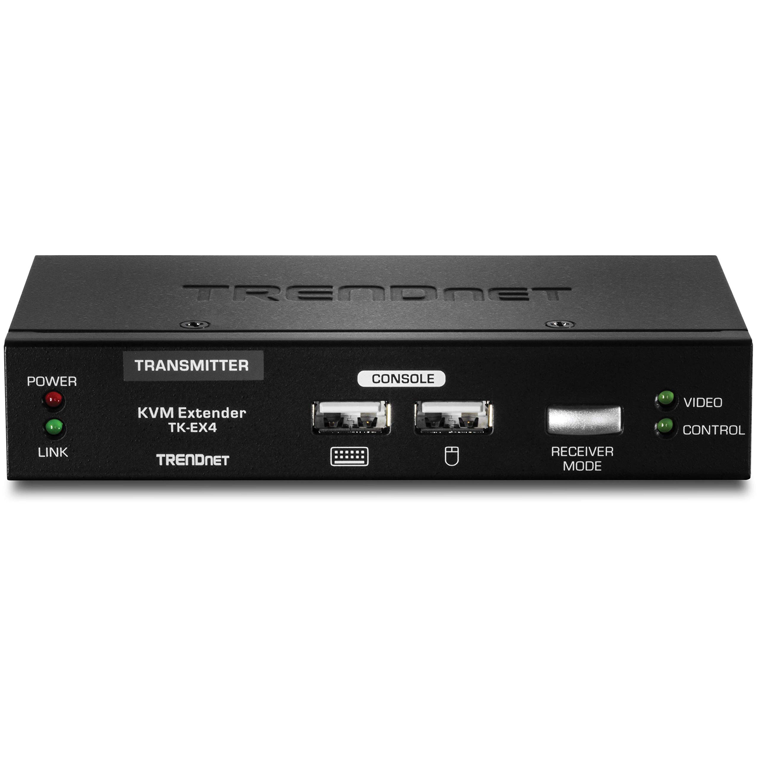 TRENDnet, TK-EX4, Kit d'extension KVM VGA USB, Étendez les commandes du clavier/vidéo/souris, jusqu'à 100 mètres (328 pieds)