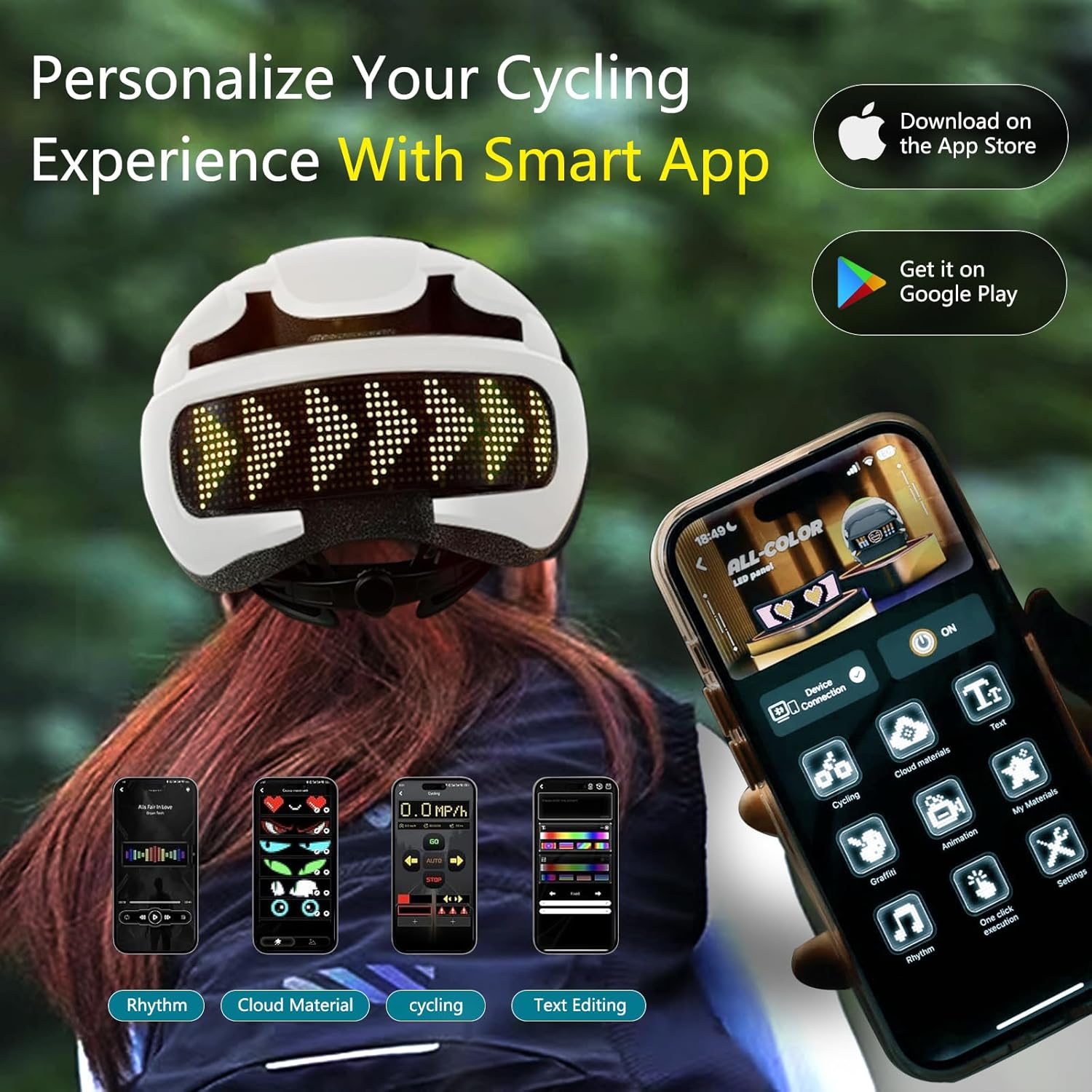 AIGLUN Smart Bike Helmet | Speed Display and Back LED Lights with Turn Signals| Road Bicycle Helmets for Adults: Men, Women