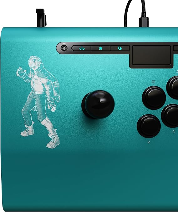 PDP Victrix Pro FS Playstation Fight Stick for PS4, PS5, PC, Durable Aluminum, Sanwa Denshi Buttons, Ergonomic Wrist Slope, Detachable Joystick, Tournament Grade for Fighting Games KOF Shun'ei