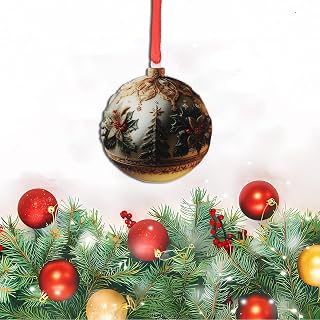 Christmas Acrylic Snowflake Print Round Hanging Ornament, Gold Or Silver Festive Decoration For Window, Tree, Door, Or Wall, Seasonal Party Home Decoration(D)