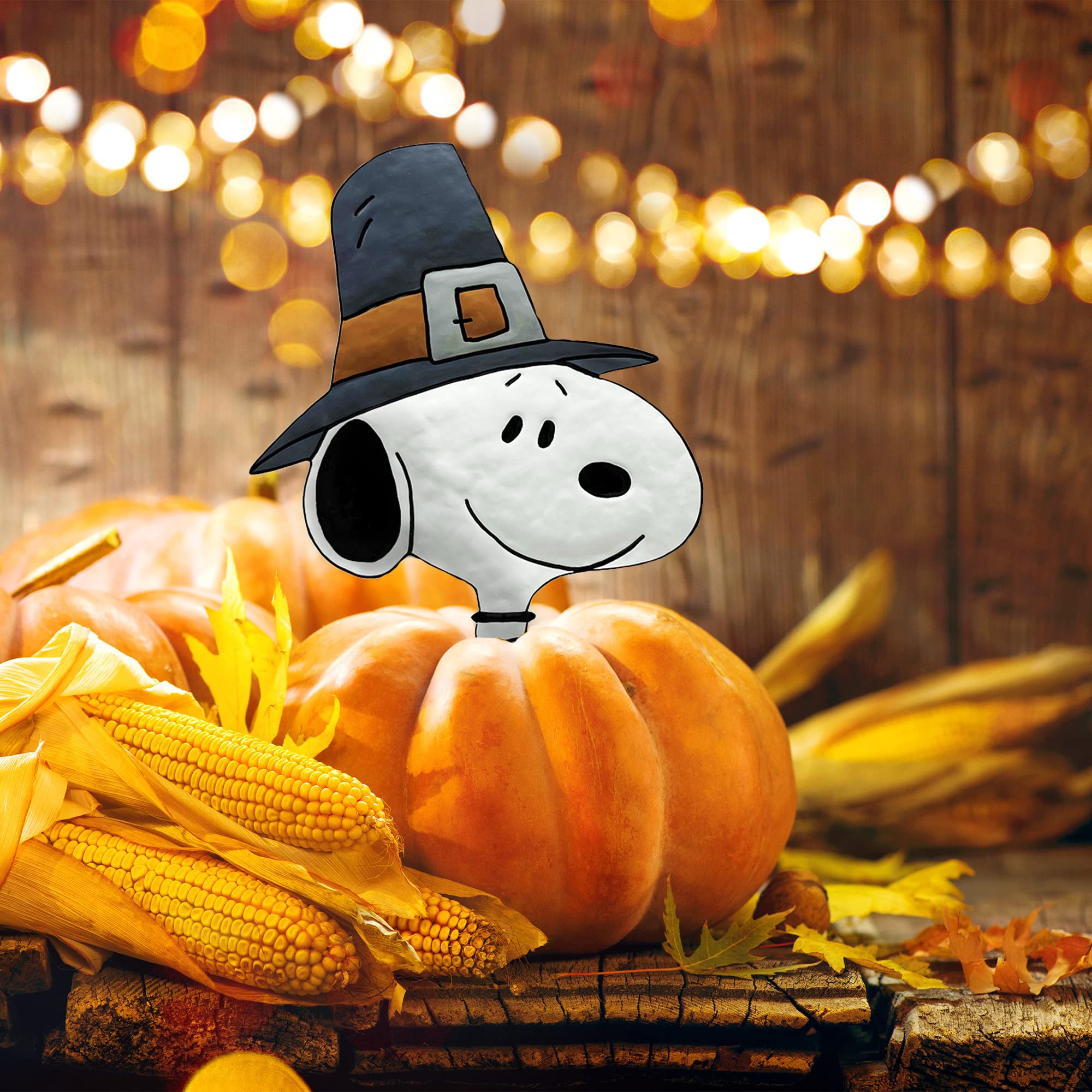 Décoration Halloween Snoopy en citrouille pour jardin