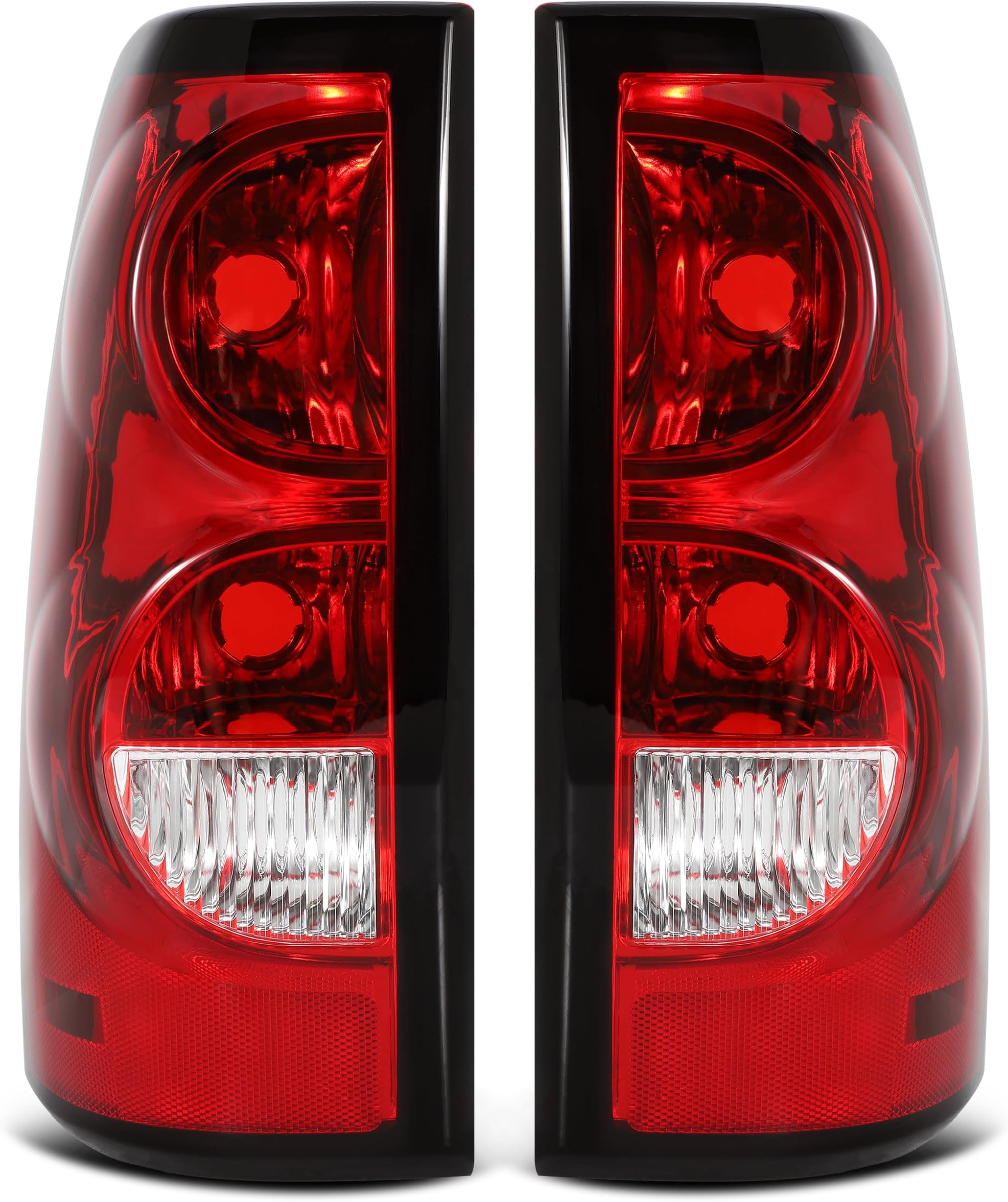 Tail Light Fit For 2003-2006 Chevy Silverado (Black Trim)