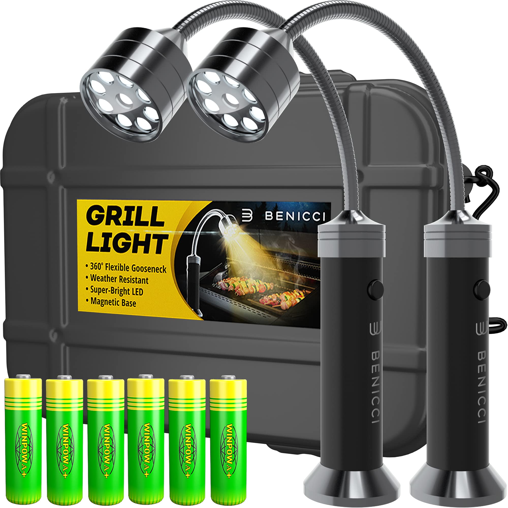 Buy Flexible LED BBQ Grill Lights Set of 2 The Perfect Grilling Accessories Light with 360