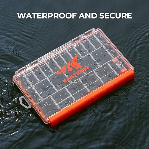 Miniatura 2 de KastKing HyperSeal Caja de aparejos de pesca impermeable, bandejas impermeables 3600 y 3700, organizador con divisores removibles, caja de señuelos