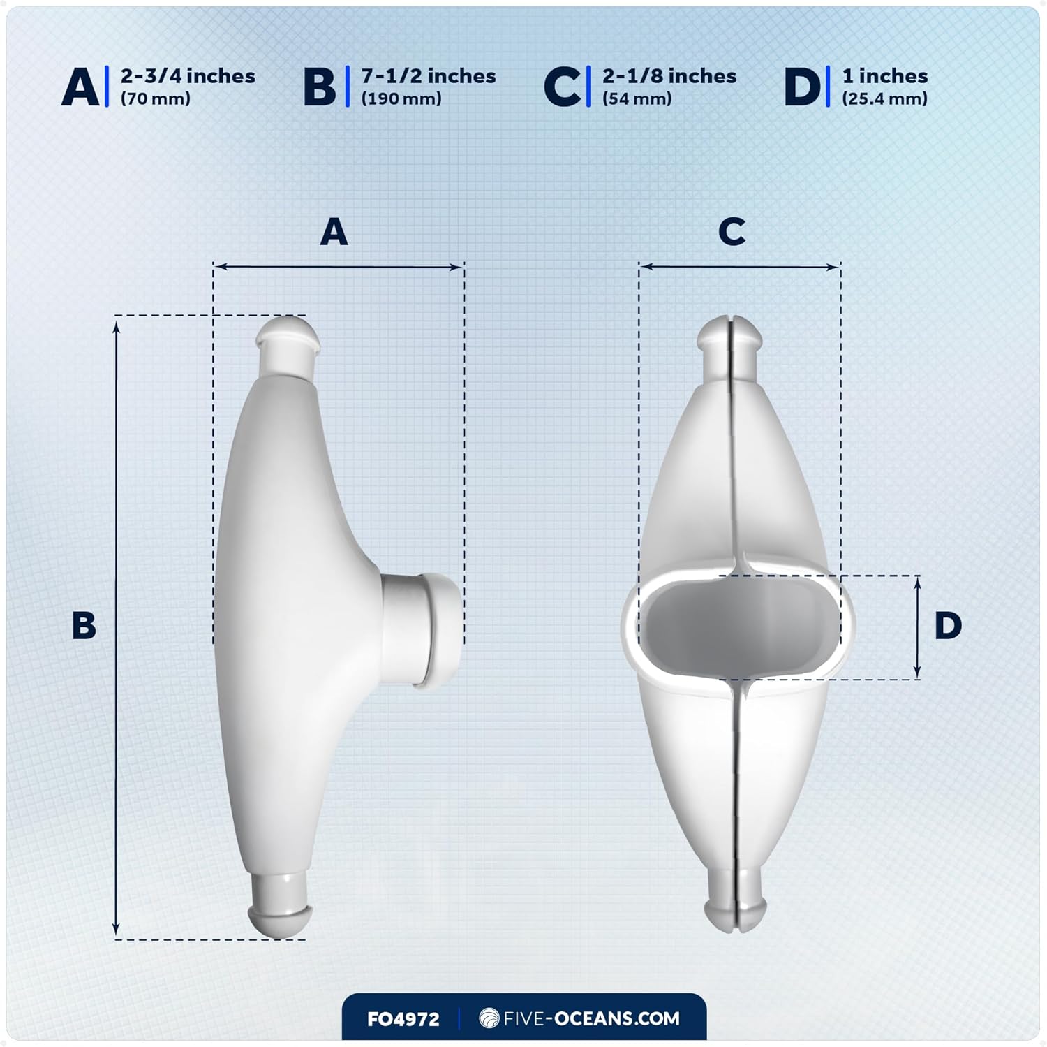Five Oceans Rubber Spreader Boots 2-Pack - UV-Resistant Spreader Tips for Sail Protection