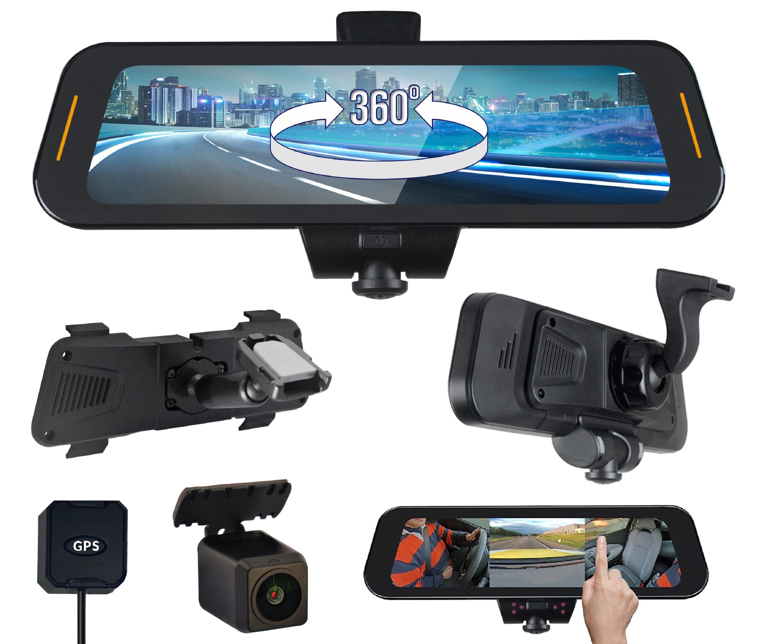 Tombo 360x Surround View 10-inch Touchscreen Rearview Mirror