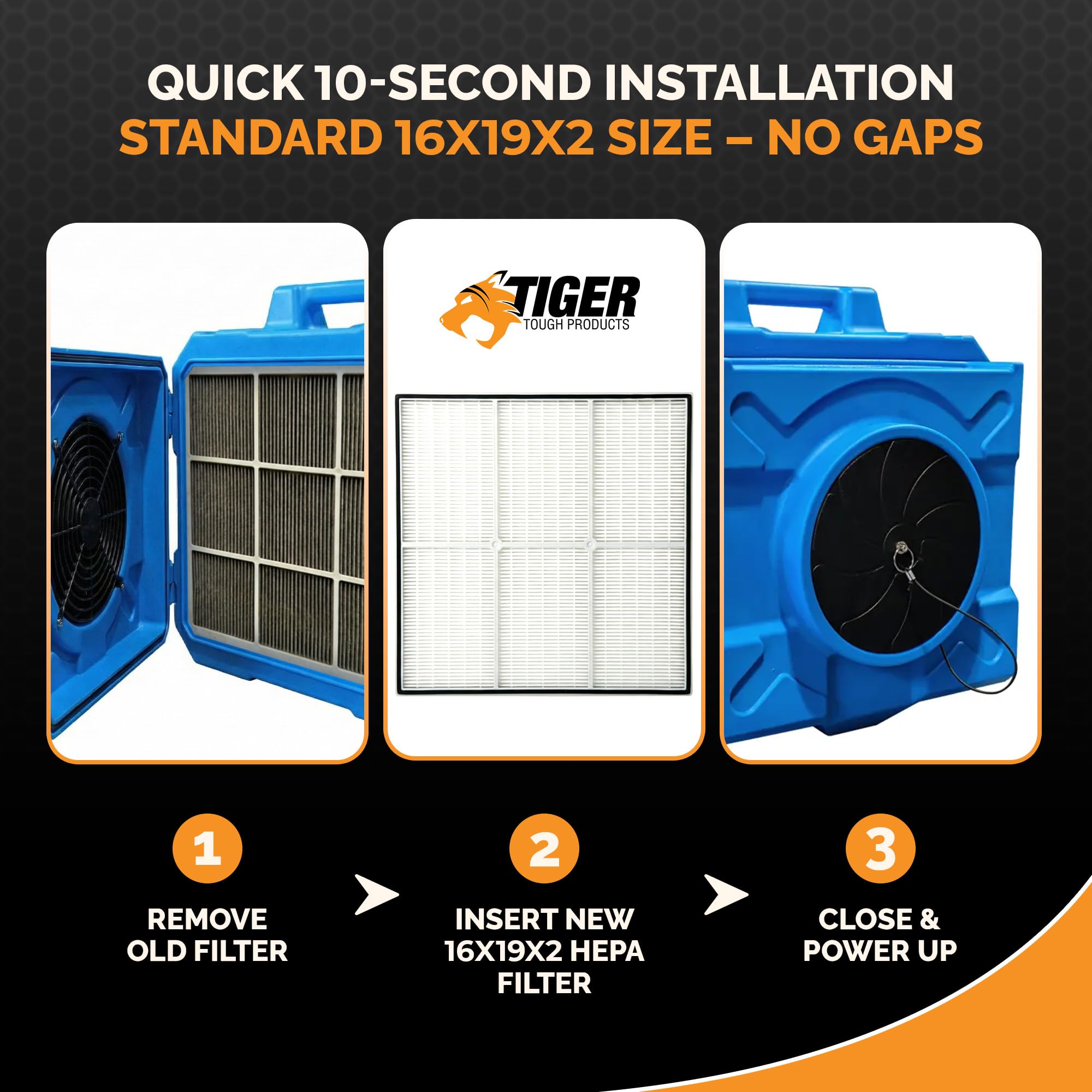 Dri-Eaz F321 - Filtro primario compatible con F284 Dri-Eaz Defendair o similar HEPA 500, 16 x 19 x 2