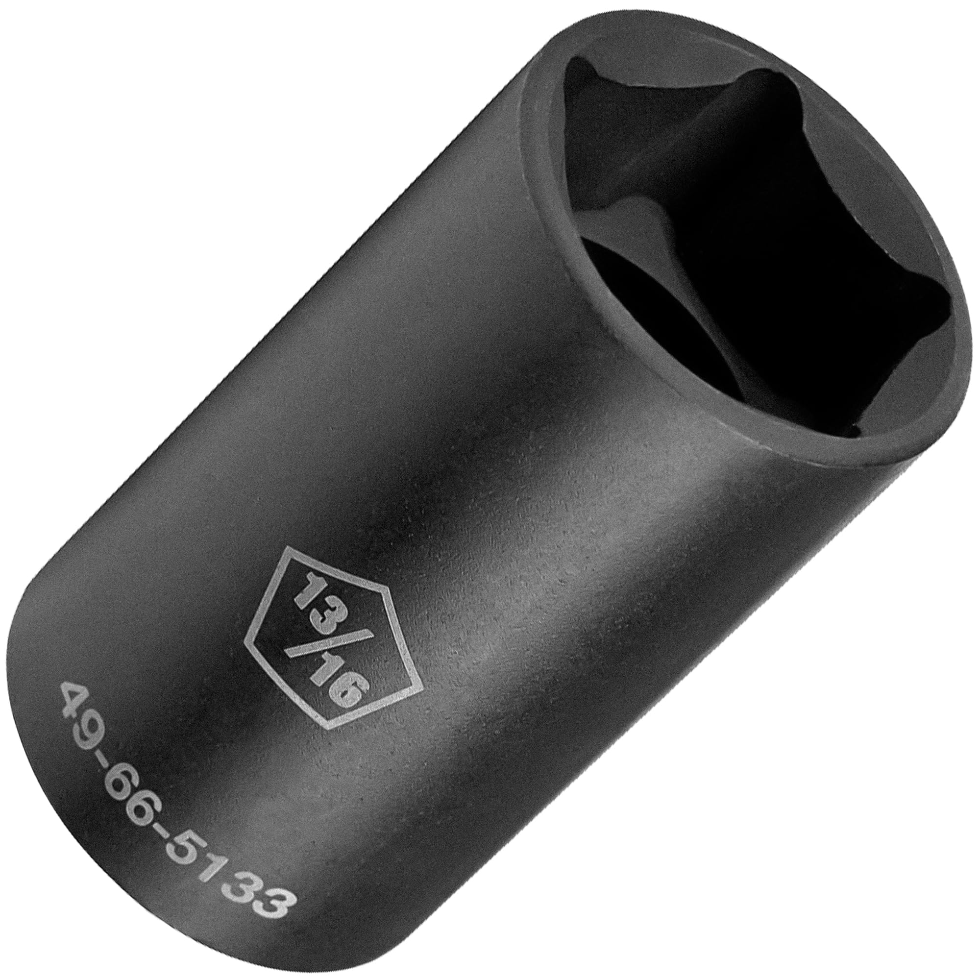 Fortool 49-66-5133 13/16'' Socket Fits For 1/2'' Drive Impact Wrenches And Adapters, Drive Size 1/2'', Size 13/16'', Length 2'', Thin Wall Design With