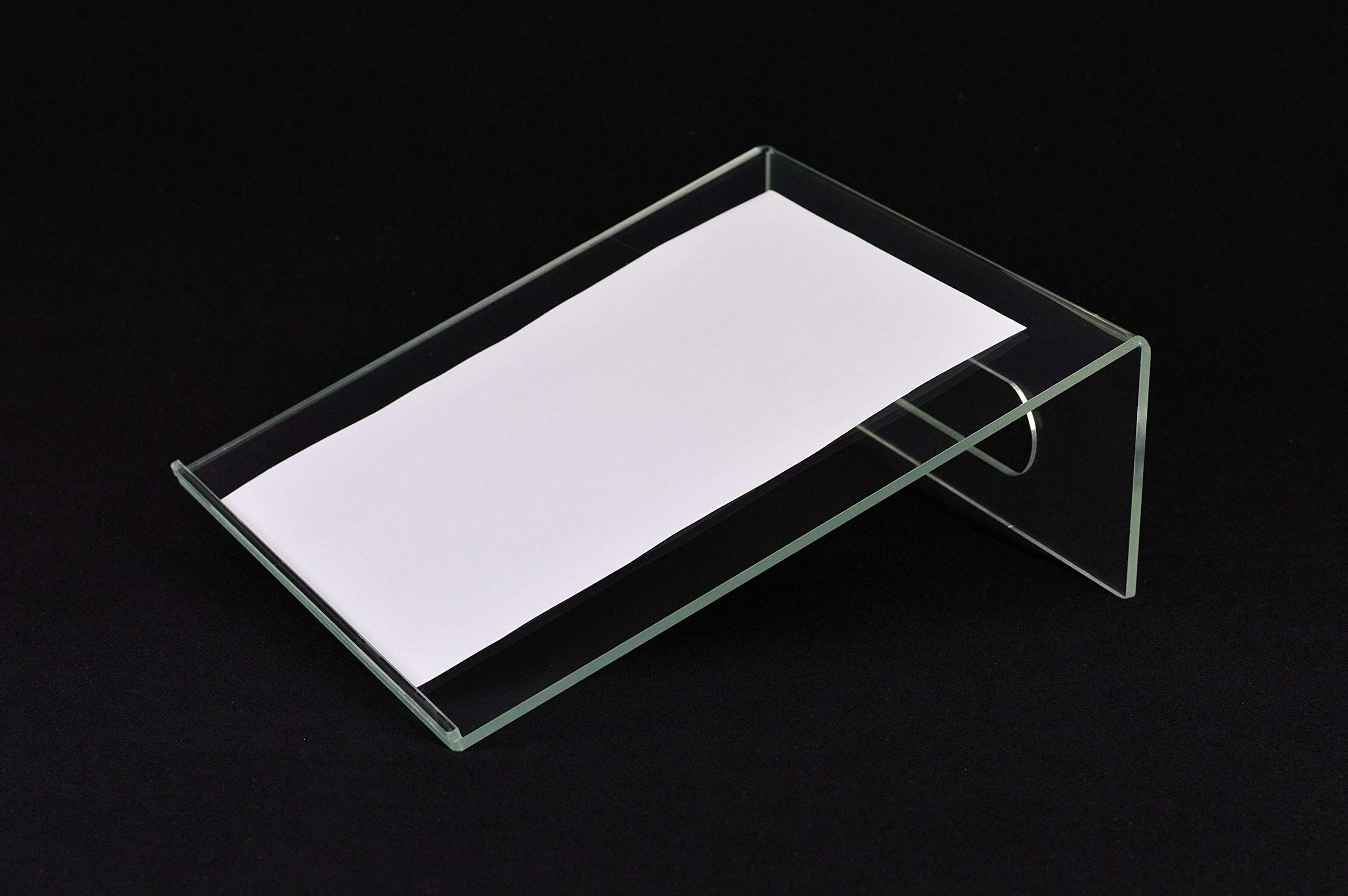 Pos Display Shop Angled Acrylic Document Reading Handwriting Writing Slope Board Book Holder Display Stand with Lip and Handle