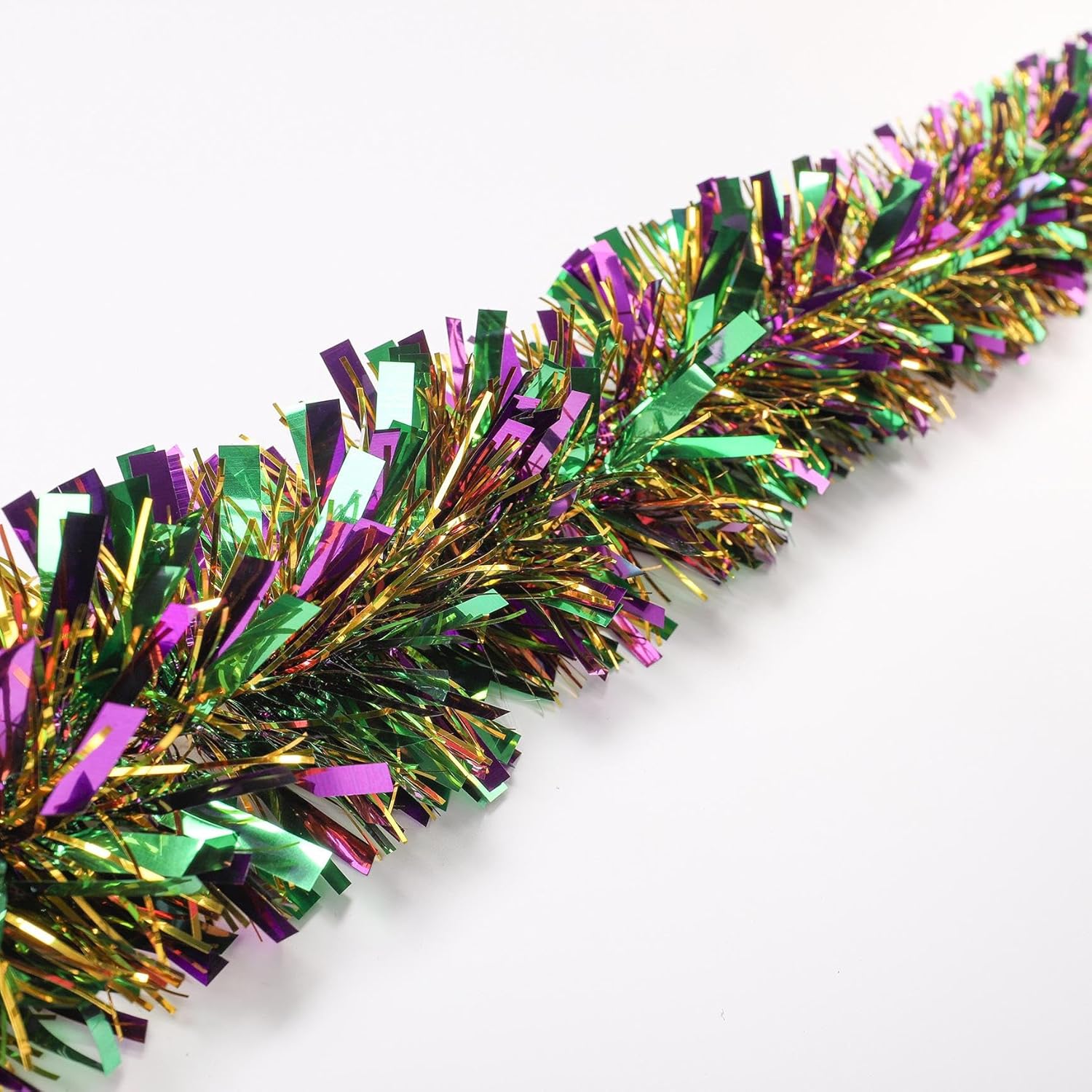 Christmas Tinsel Twisted Garland Halloween Decoration Wide-Leaf Wool Strip Color Strip Latte Art