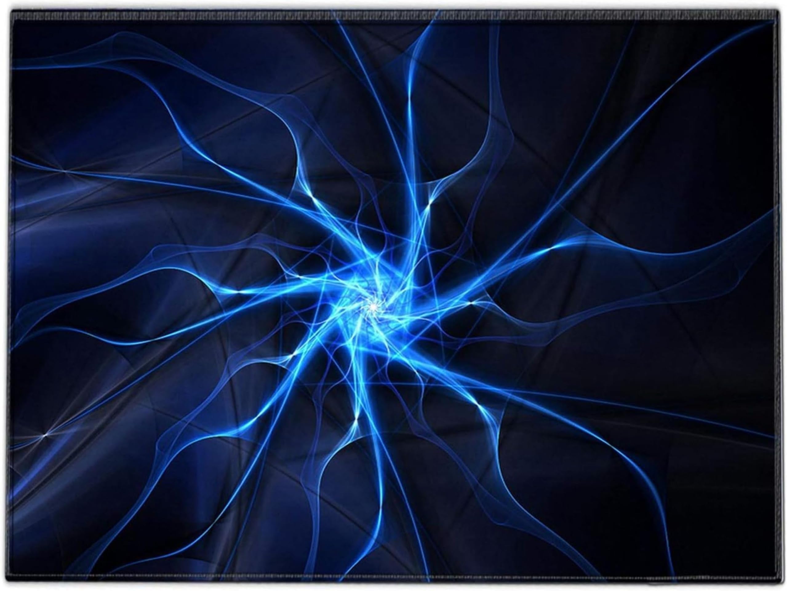 Silent Monsters Mouse Mat Small 10 x 8 inches / 24 x 20 cm, Lightning, Stitched Edges, washable & rollable Mouse Pad, Gaming Home Office Mousemat, Mousepad non-slip & quiet, Desk Mat