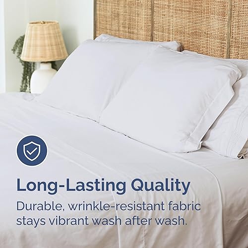 Miniatura 348 de Sábana encimera de bolsillo profundo, más suave que el algodón egipcio, 1 sábana encimera para colchón tamaño individual XL 21 - Spa Blue