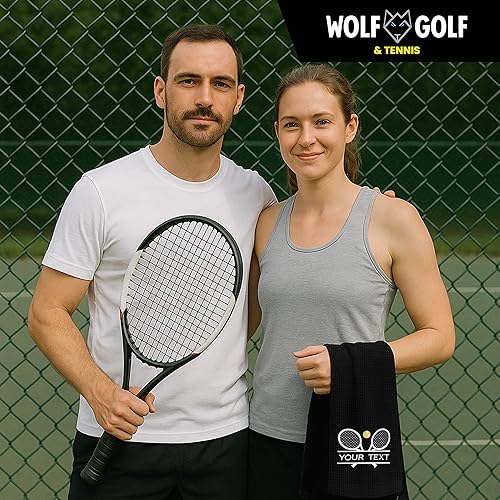 Miniatura 9 de Toalla de tenis personalizada  Bordada para hombres y mujeres  Accesorio personalizado para cancha  Regalos de tenis