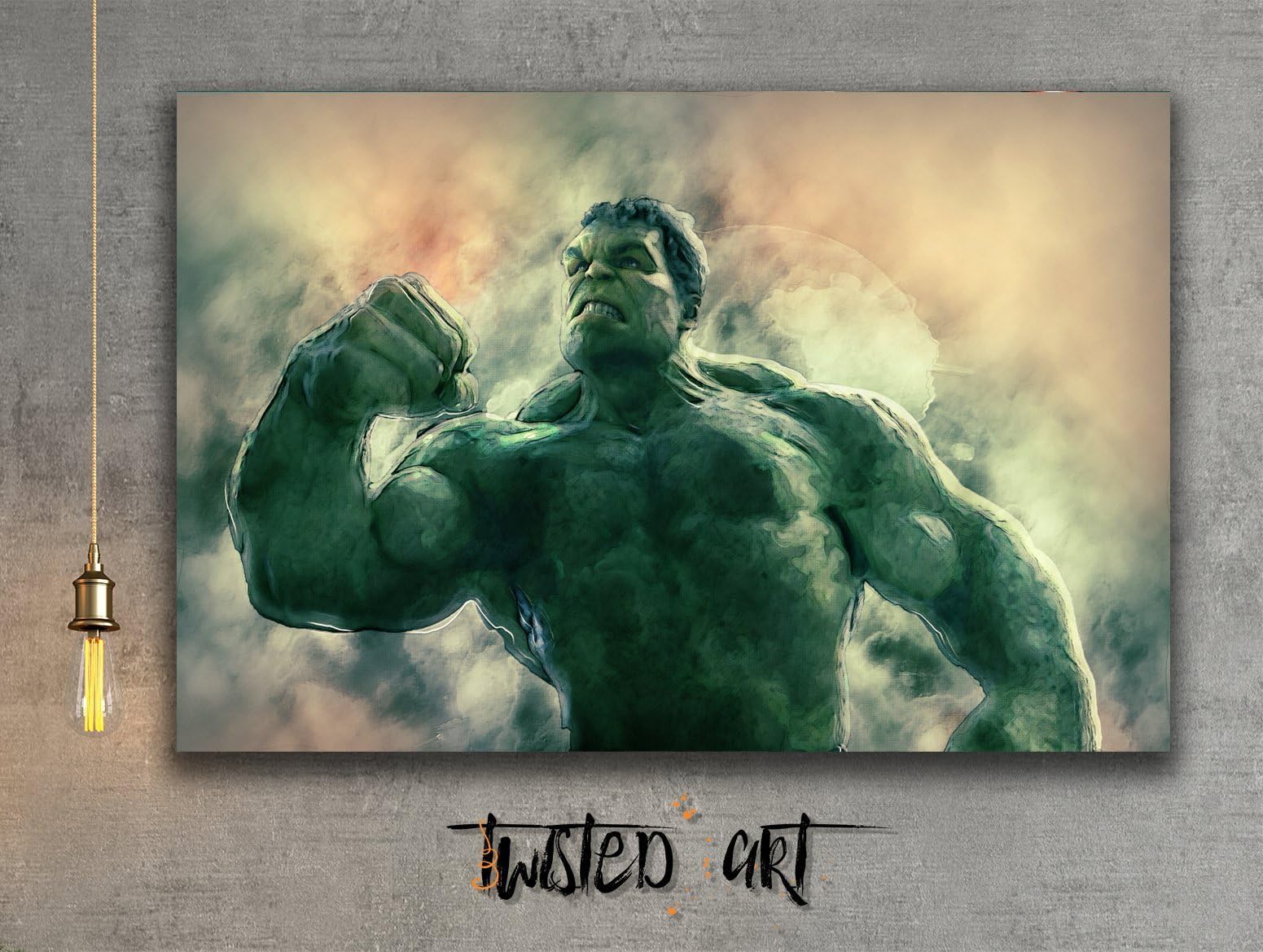 Hulk The Avengers Movie Modern Abstract Box Framed Canvas Art Print
