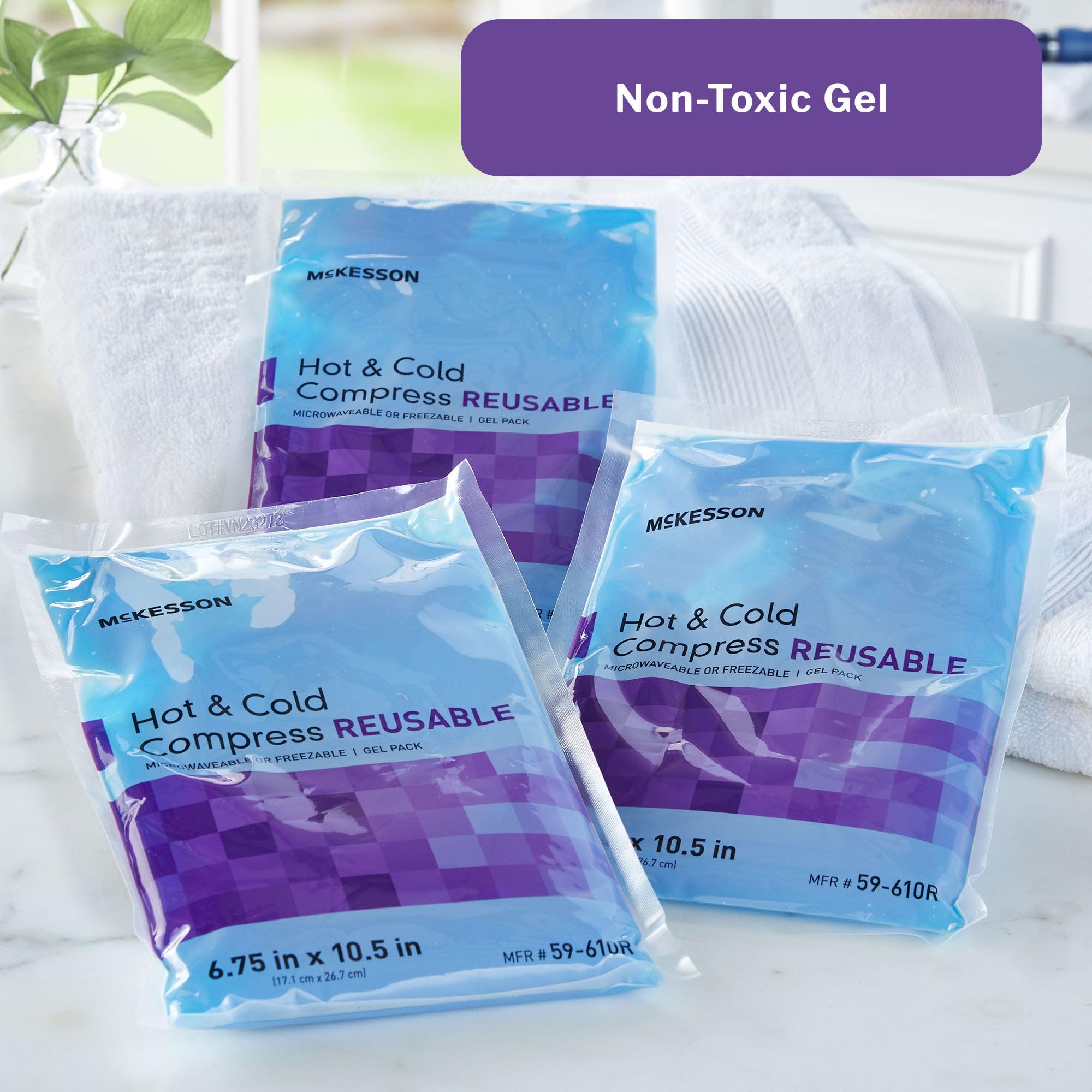 McKesson Bolsas de Gel reutilizable 6-3/4 x 10-1/2 pulgadas caliente/frío paquete 59-610R 24 por caja