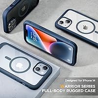 Vista 1114 de Miracase - Funda magnética para iPhone 13 Pro Max de 6.7 pulgadas (compatible con MagSafe), transparente, completo, protector de pantalla de vidrio