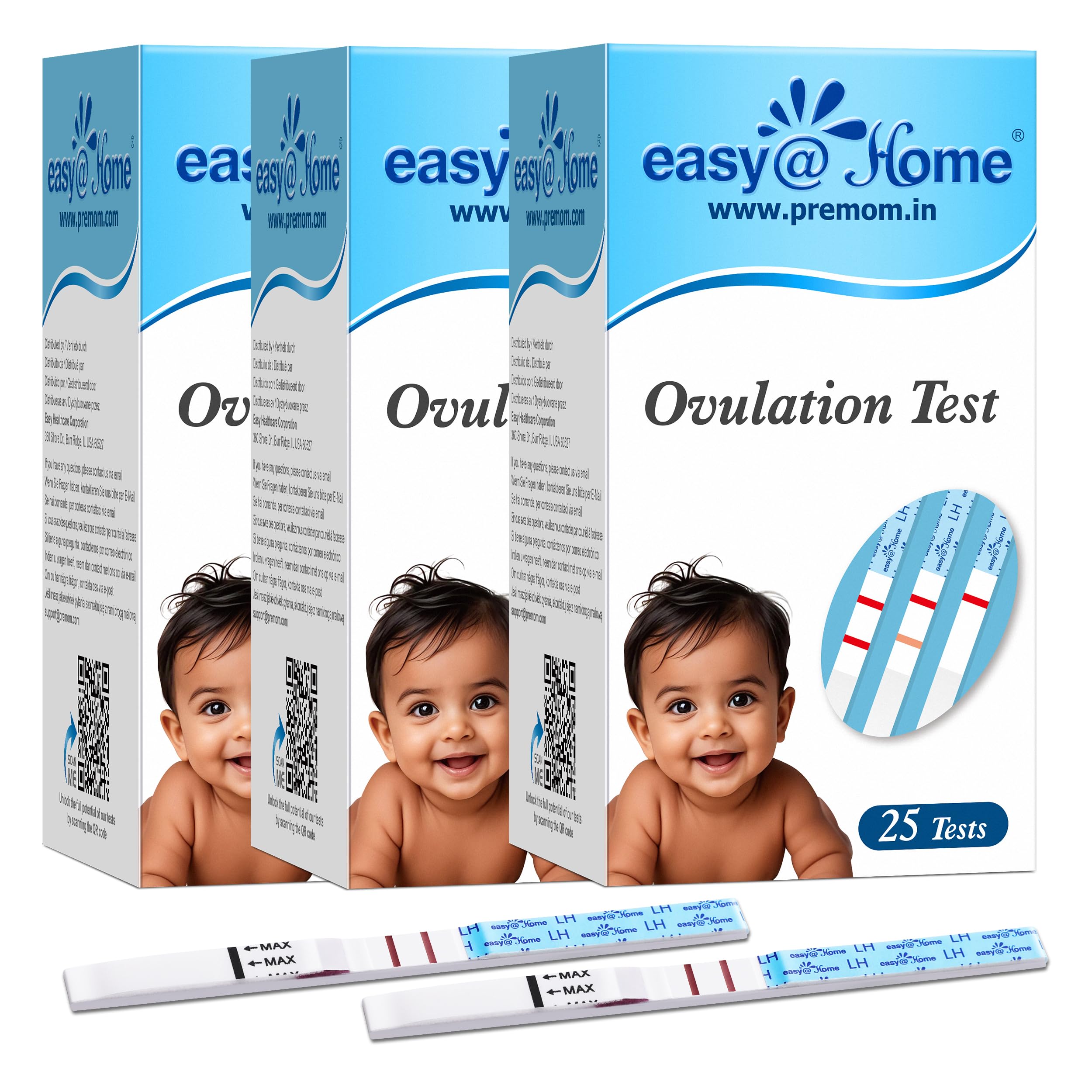 Easy@Home Ovulation Test Strips 25-Count (Pack of 4) Bundle, Easy to Use Fertility Monitor for Women, Detects LH Surge within 5 Minutes, Compatible with Premom Ovulation Tracker App-image-19