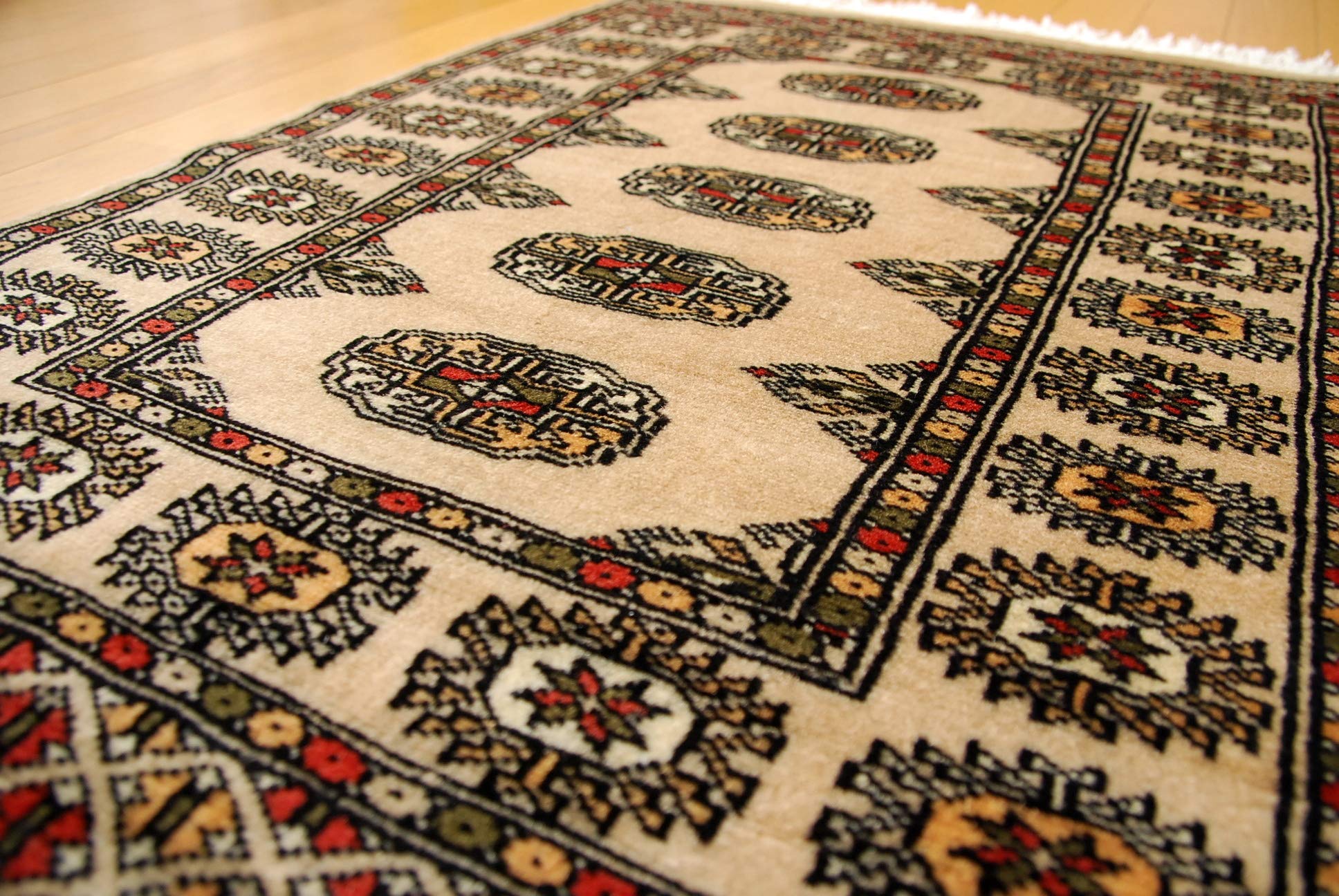パキスタン段通 ラグ 149 ×99 手織り ウール100％ 手織り ウール100% 「パキスタン緞通 ジャルダ」 | Happy Rug Market