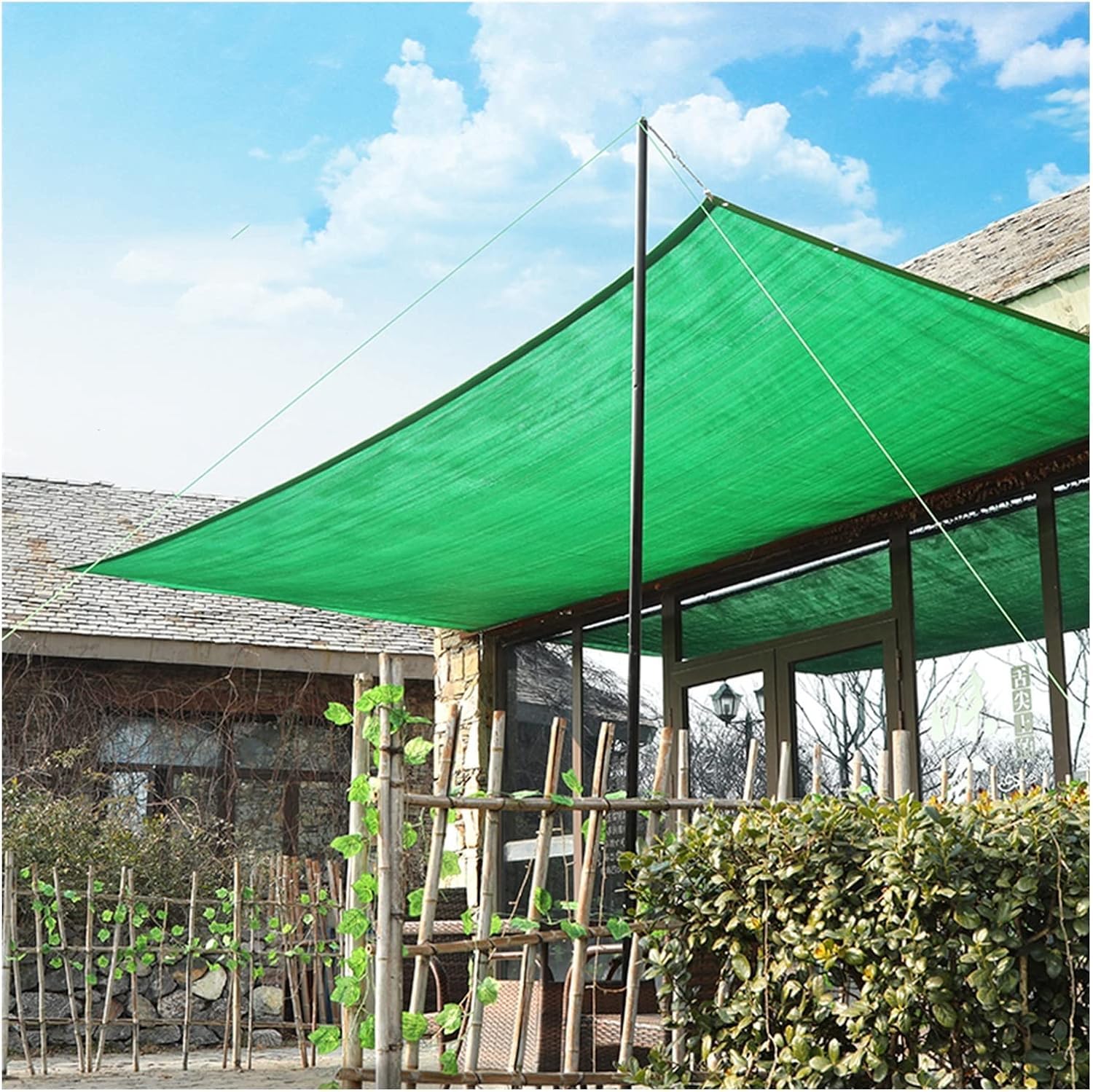 Tela de sombra verde 4x4m evita el calor en plantas y coches lona anti-UV