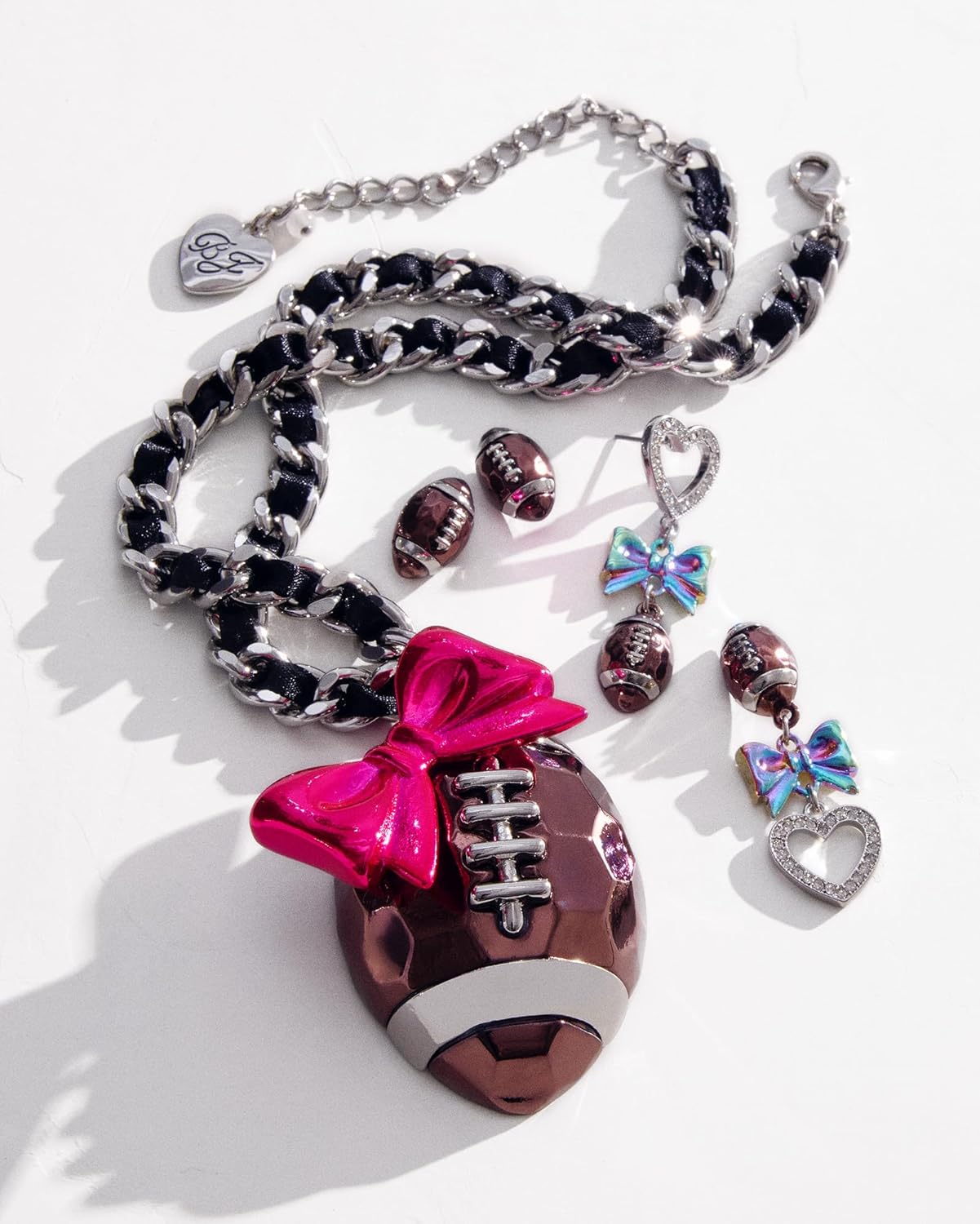 Betsey Johnson Women's Kick Off Football Stud Earrings