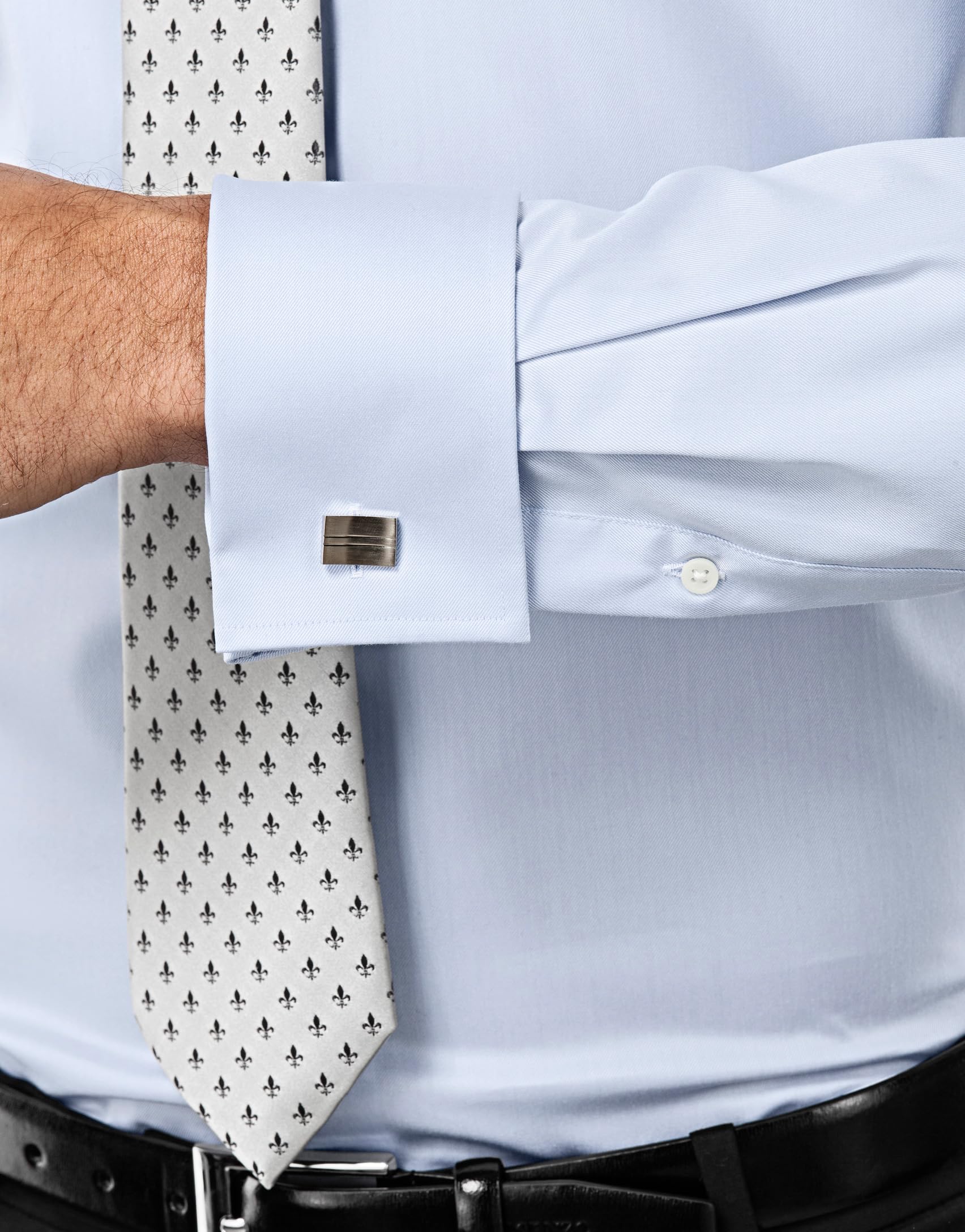 Vincenzo Boretti Camicia Uomo Eleganti, Taglio Aderente/Slim-Fit, Collo Classico, Manica Lunga con Polsini risvoltati, in Tinta Unita - Non Stiro/Non-Iron