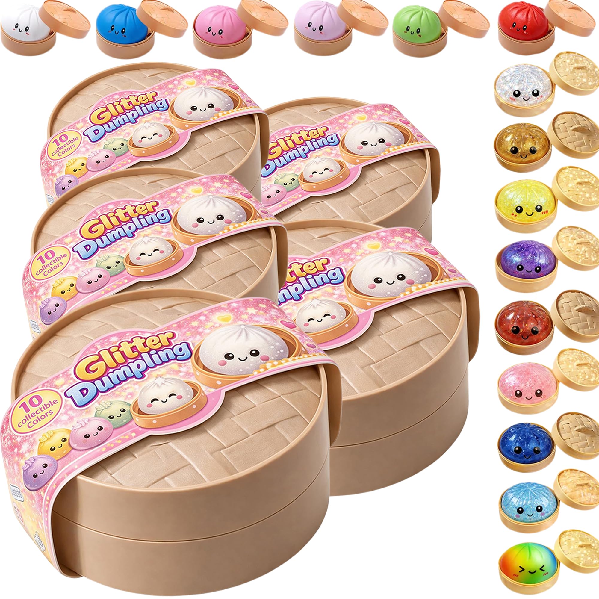 Jeeeun Dumpling Squishy Mystery Box, Surprise Dumpling Squishy, Fun Surprise & Stress Relief for Busy Days, Random Surprise Colors (1 Packs) — view 10