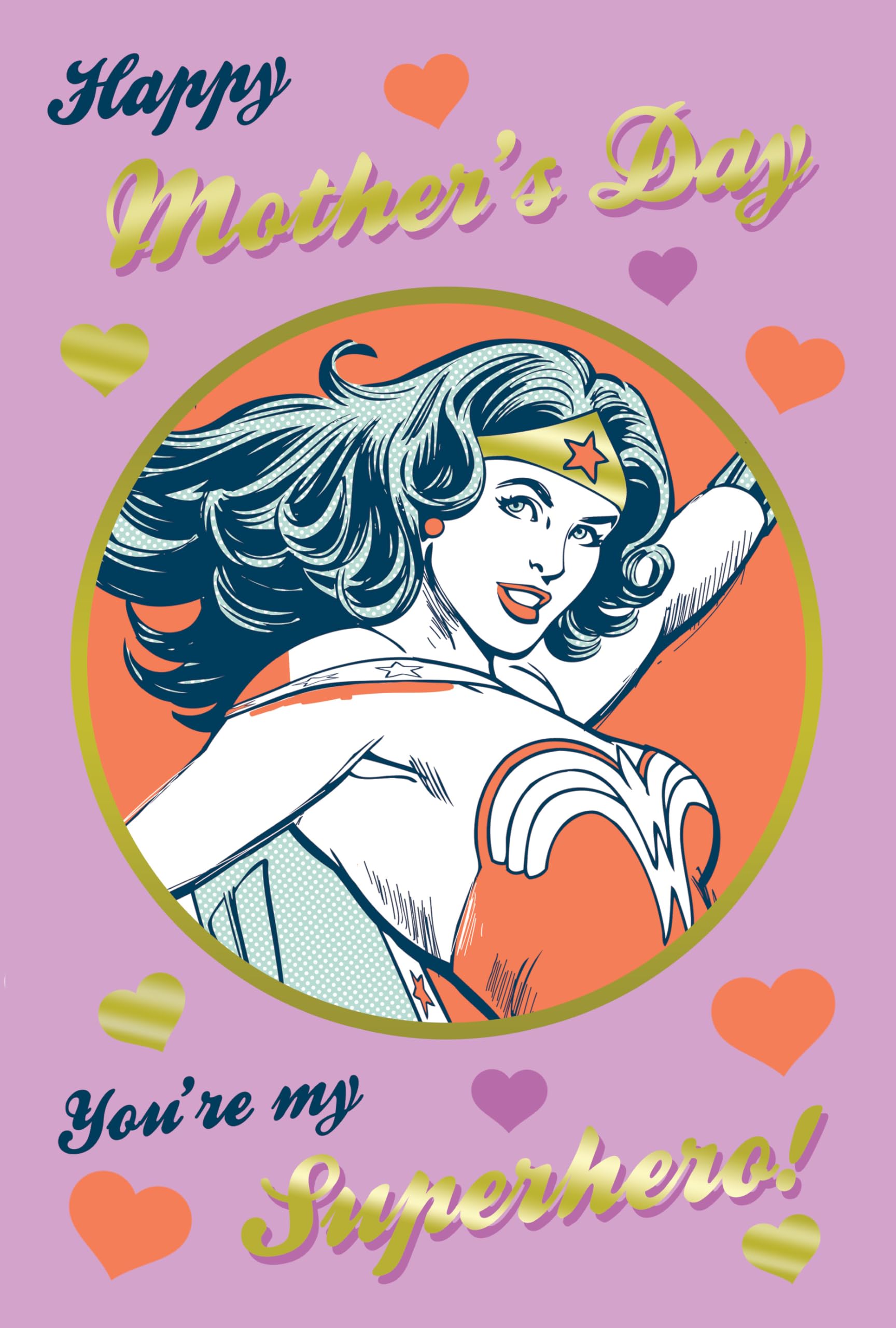 WONDER WOMAN Mother's Day Card Happy Mothers day Card