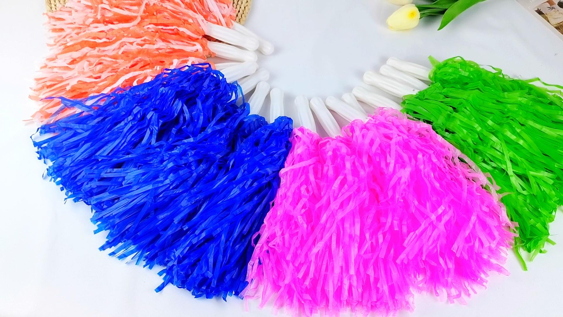 Cheerleader Pom Poms 12 Piece 6 Colors Pompoms Cheerleading Pom Poms Cheerleader Accessories for Kids Aerobics Dance Pom Pom Pom Sports Team Spirit Cheer Costume Night Party