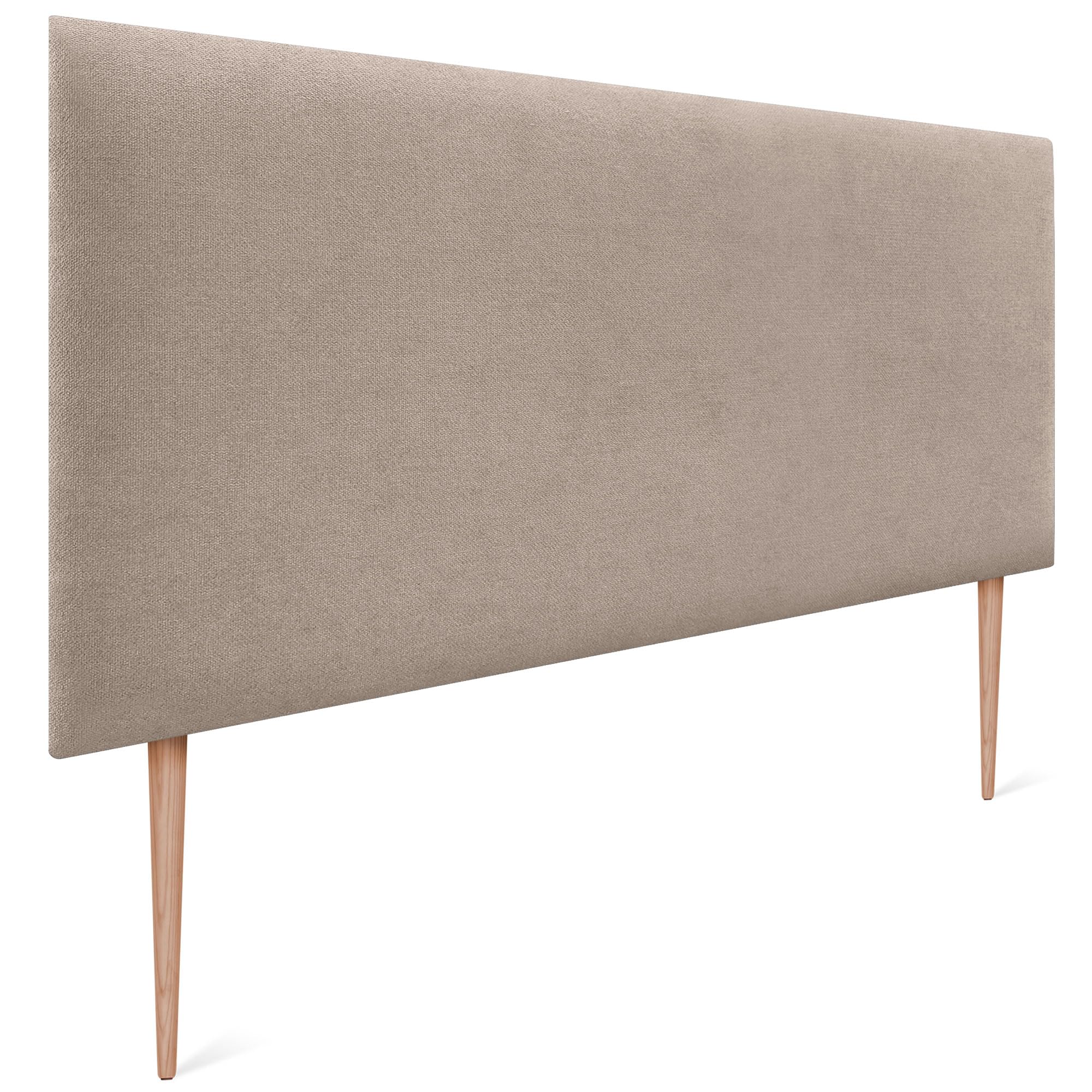 DHOME Tête de Lit Capitonnée Unie en Tissu Aqualine avec Pieds Hauteur 70CM Épaisseur 4cm et 8cm pour Mur Acoustique Têtes de Lit Tête Absorbante Lit Chambre (Tissu Beige, 150cm, Épaisseur 4cm)