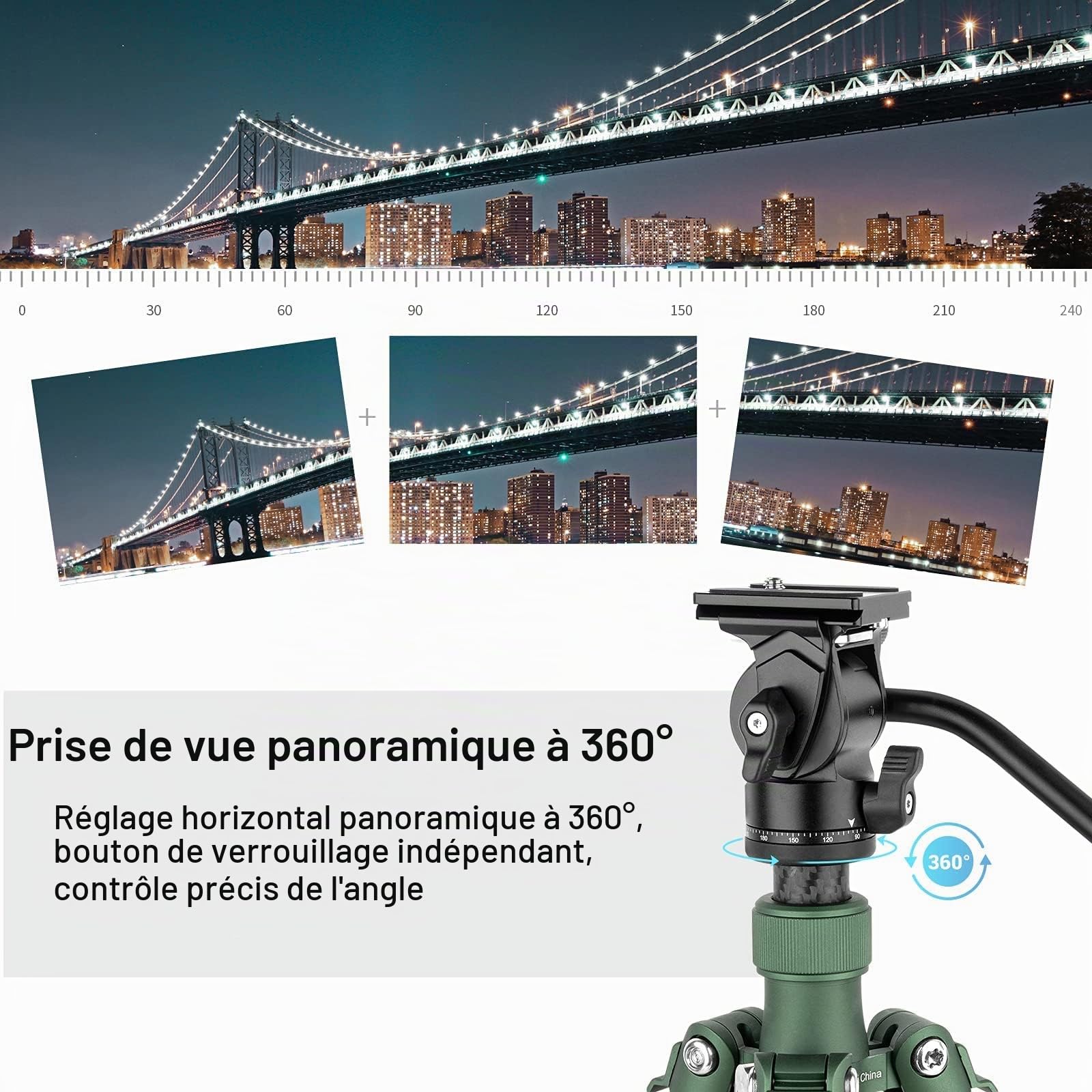SmallRig Selection Trépied Fluid Head Tête Fluide Pan Tilt Head CH10 avec Plaque de Dégagement Rapide pour Arca Swiss pour Caméras Vidéo Compactes et Appareils Photo Reflex Numériques - 3259